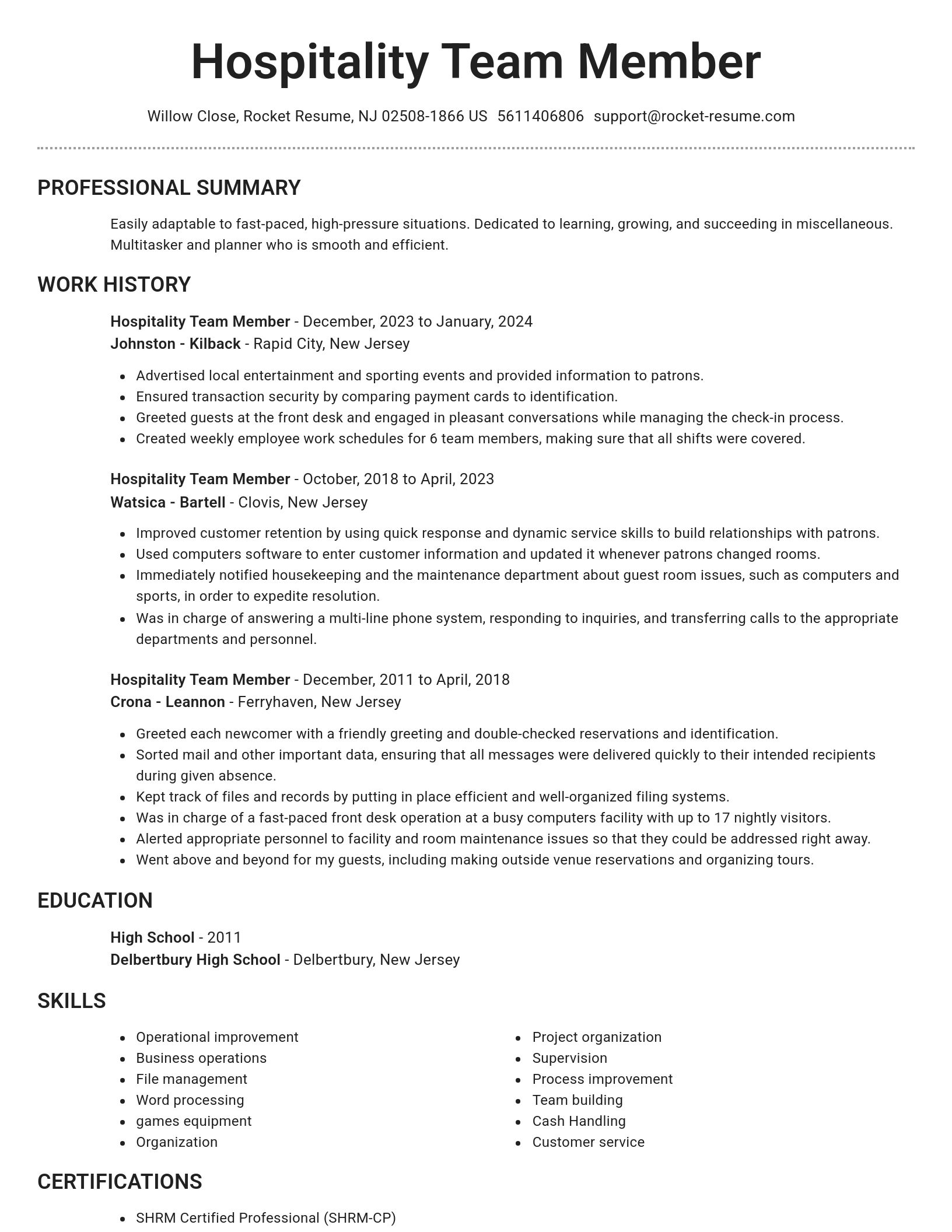 Brilliant resume template