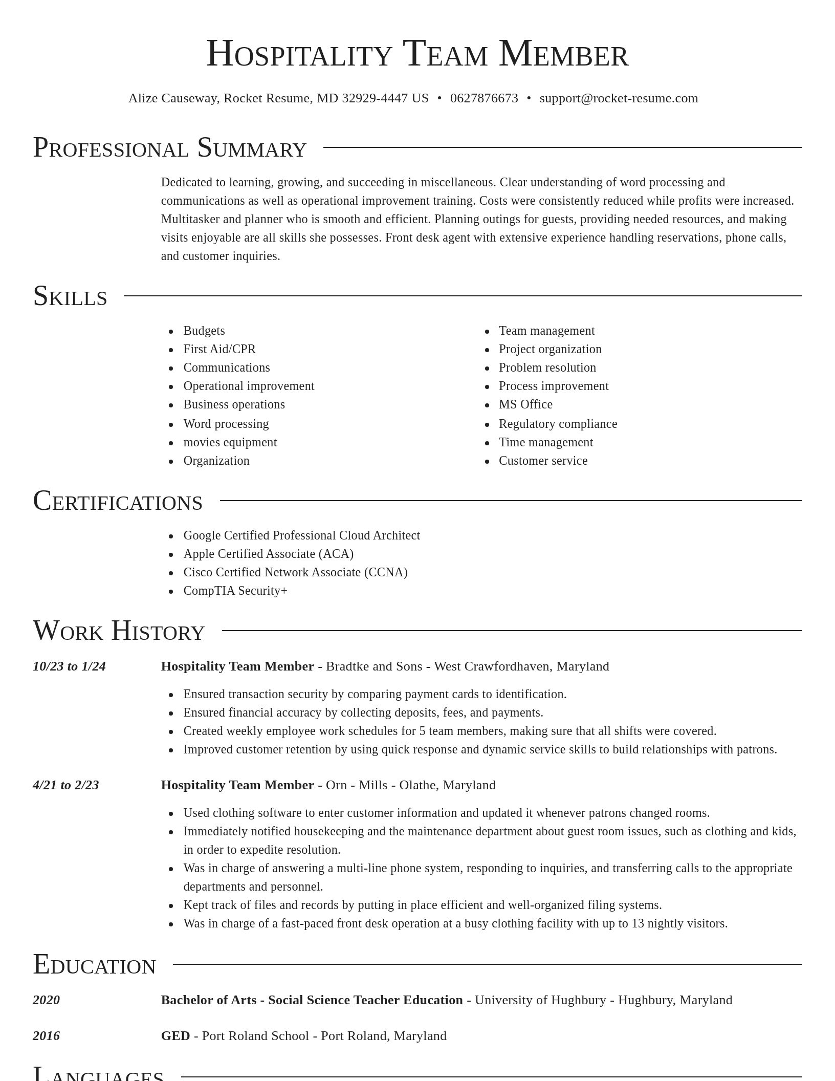 Director resume template