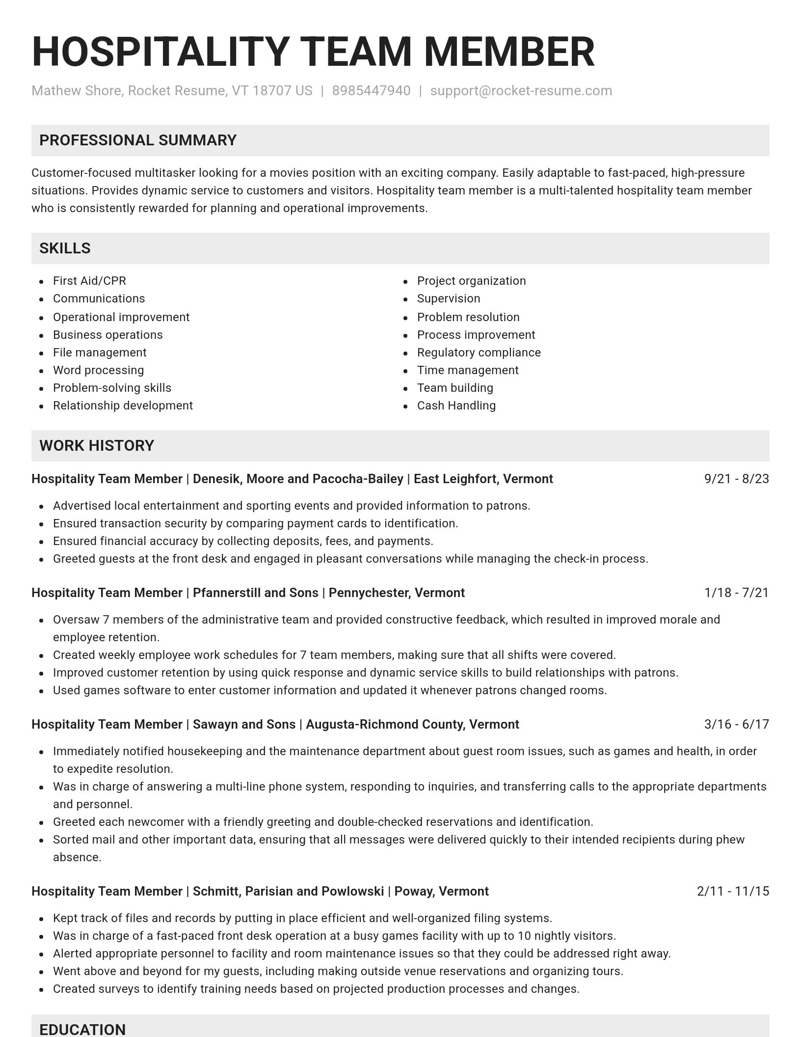 Genius resume template