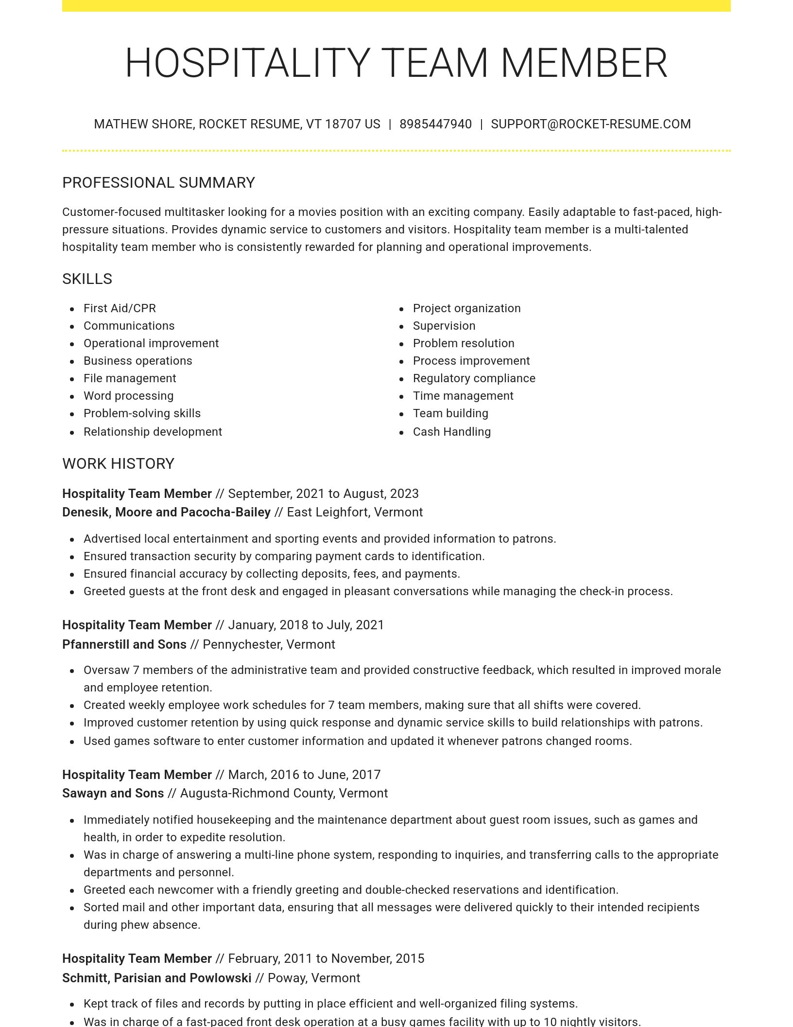 Grand resume template