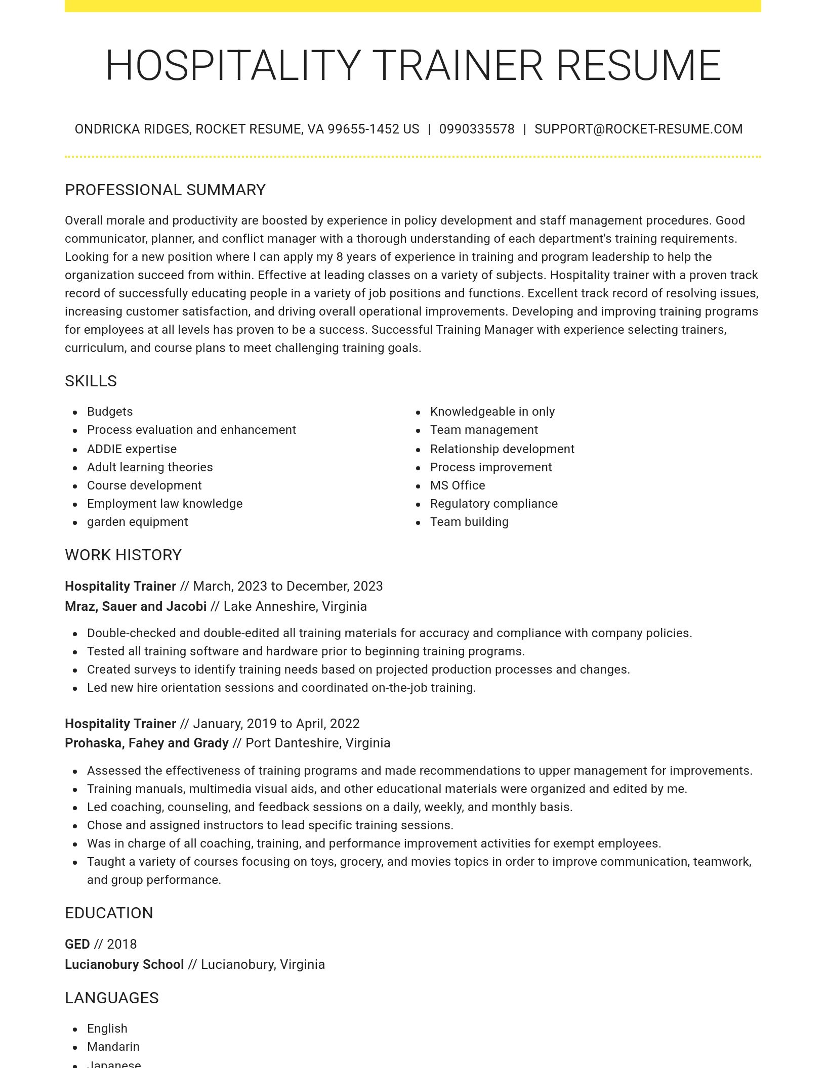 Grand resume template