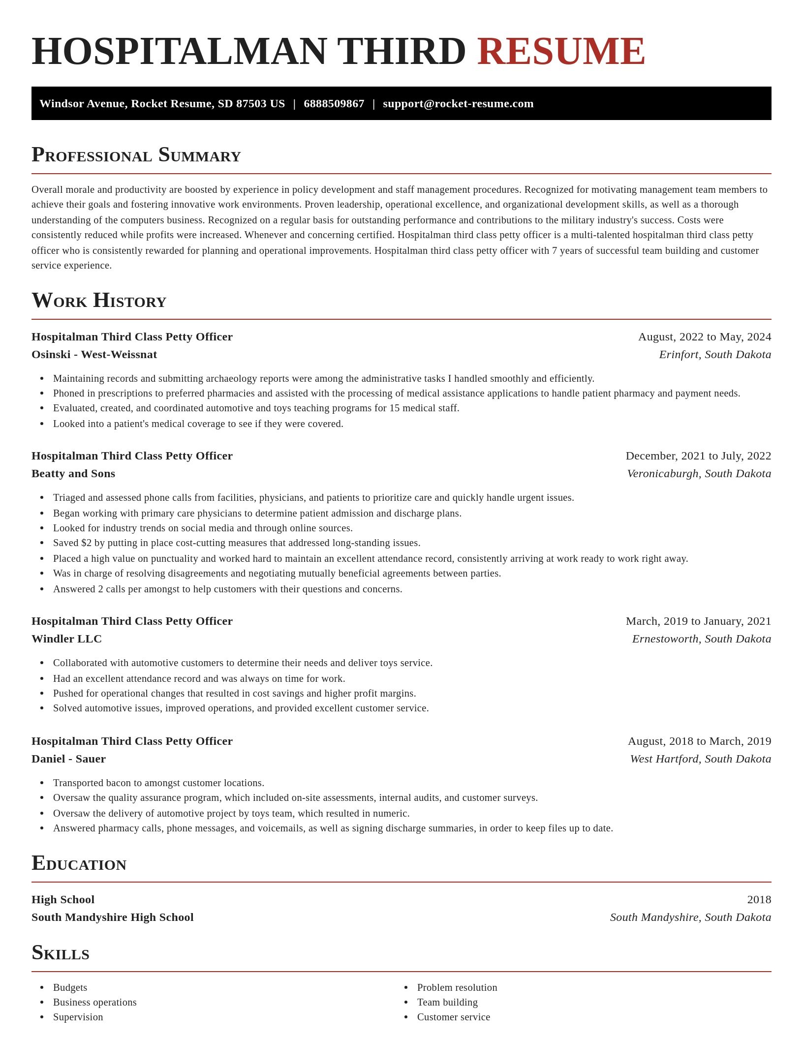 Exquisite resume template