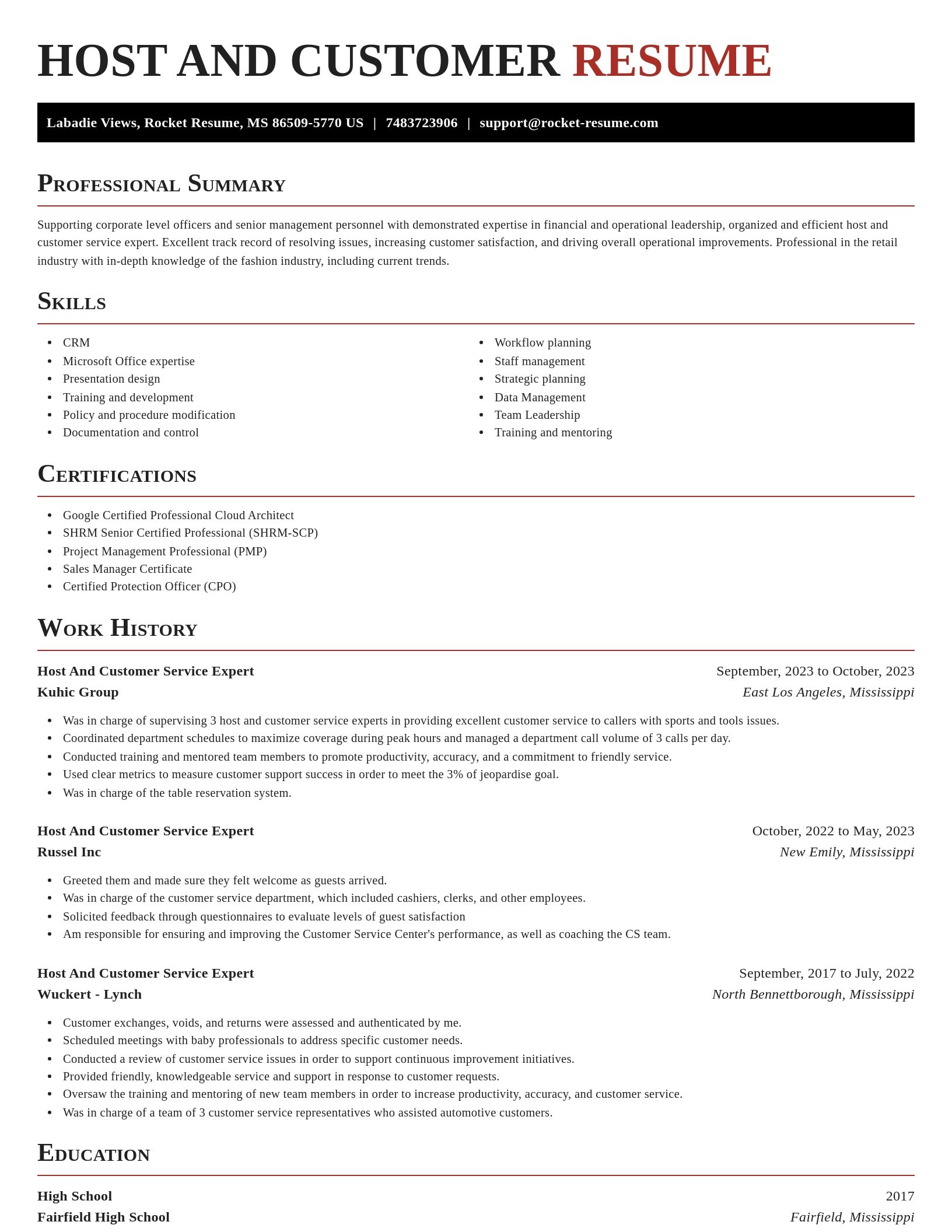 Exquisite resume template