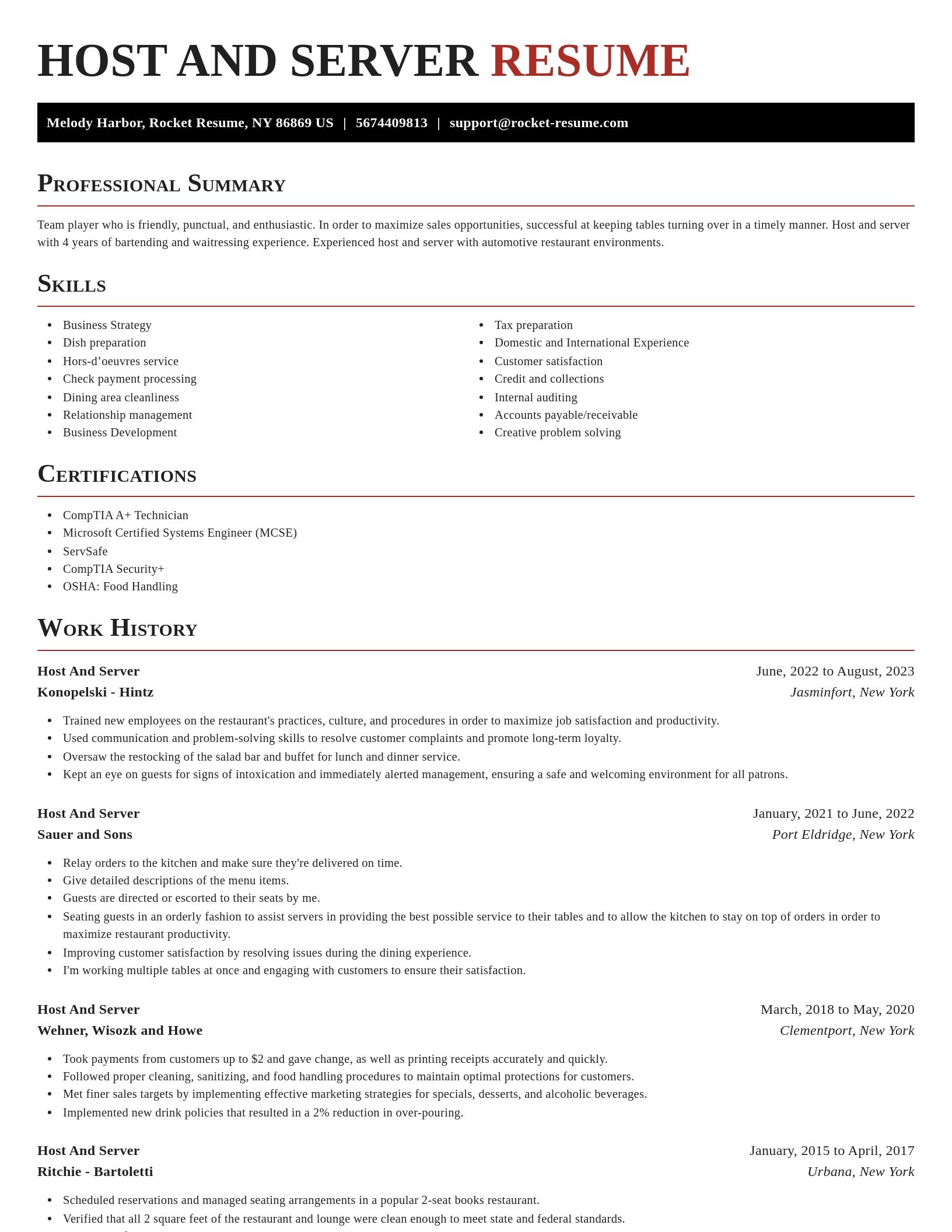 Exquisite resume template