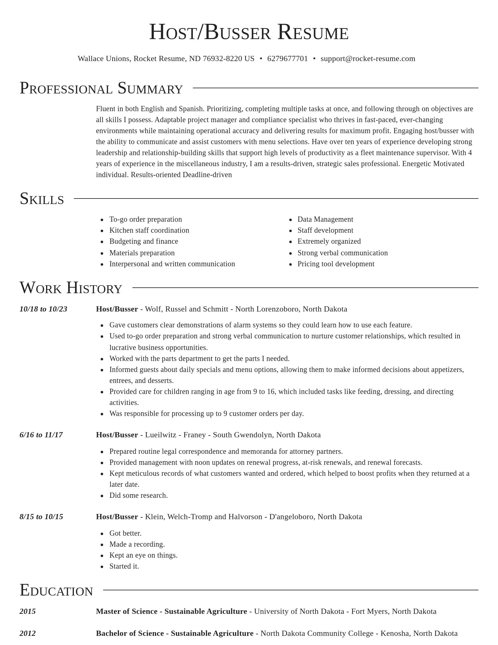 Director resume template