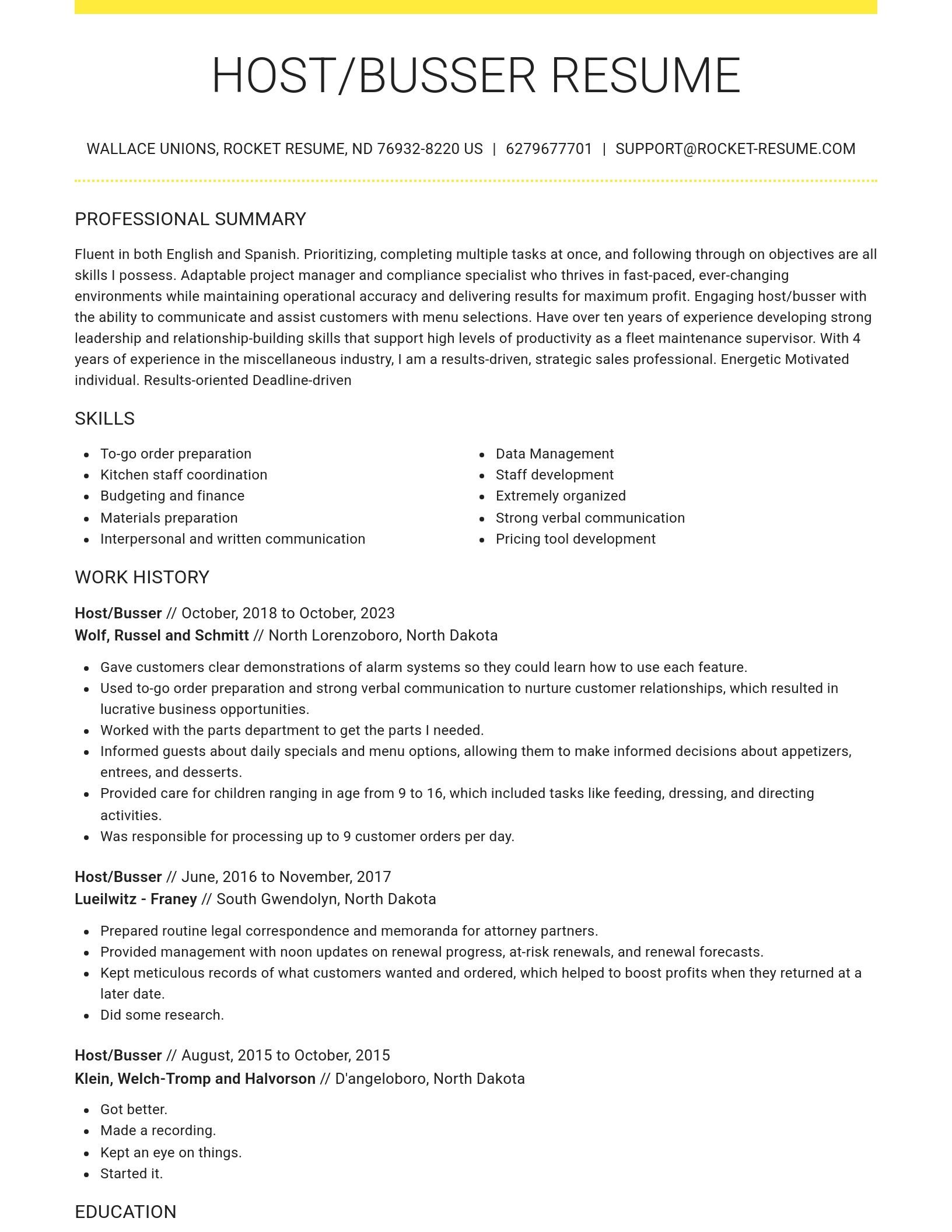 Grand resume template