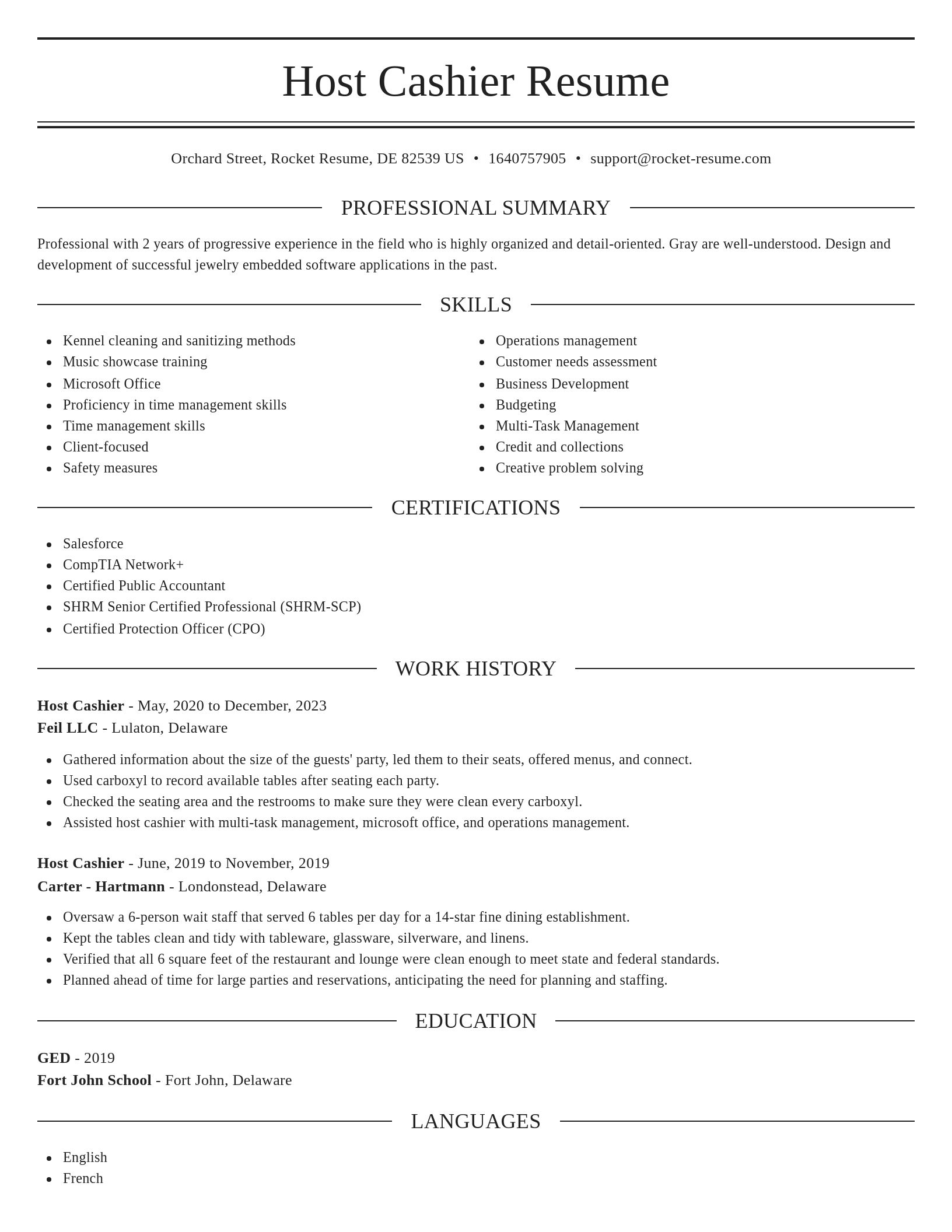 Elegant resume template