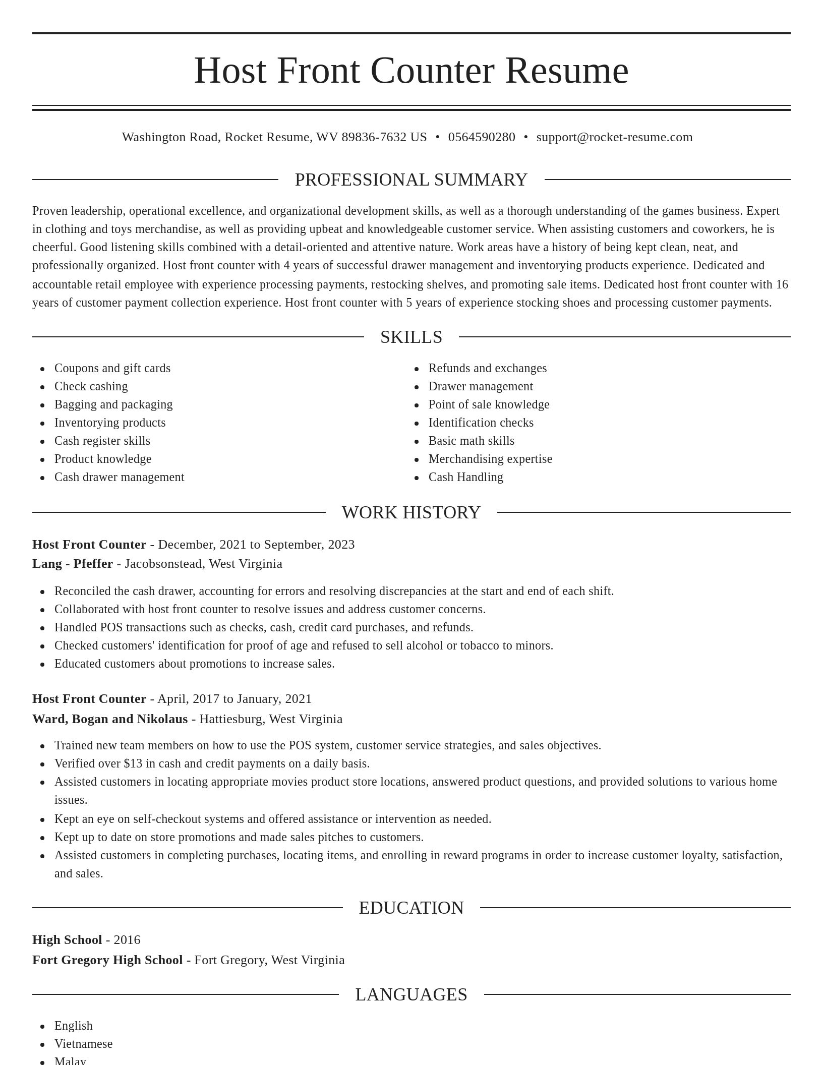 Elegant resume template
