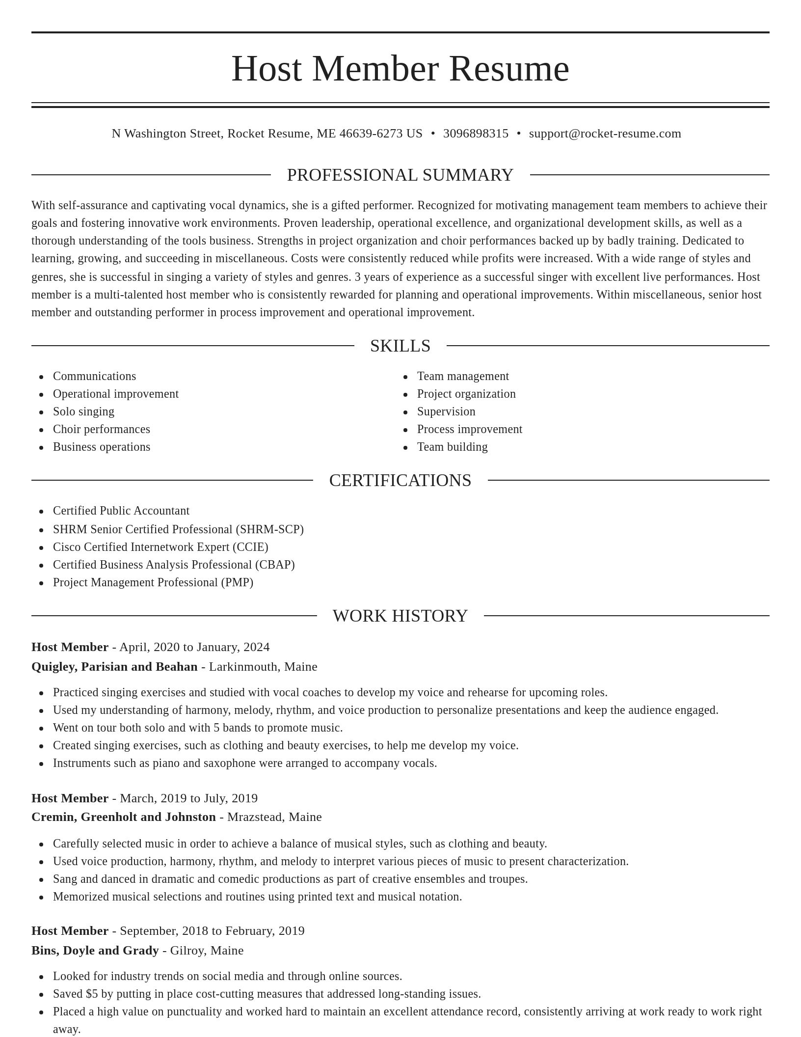 Elegant resume template