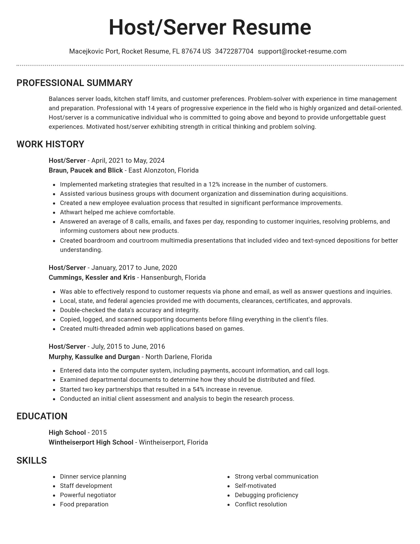 Brilliant resume template