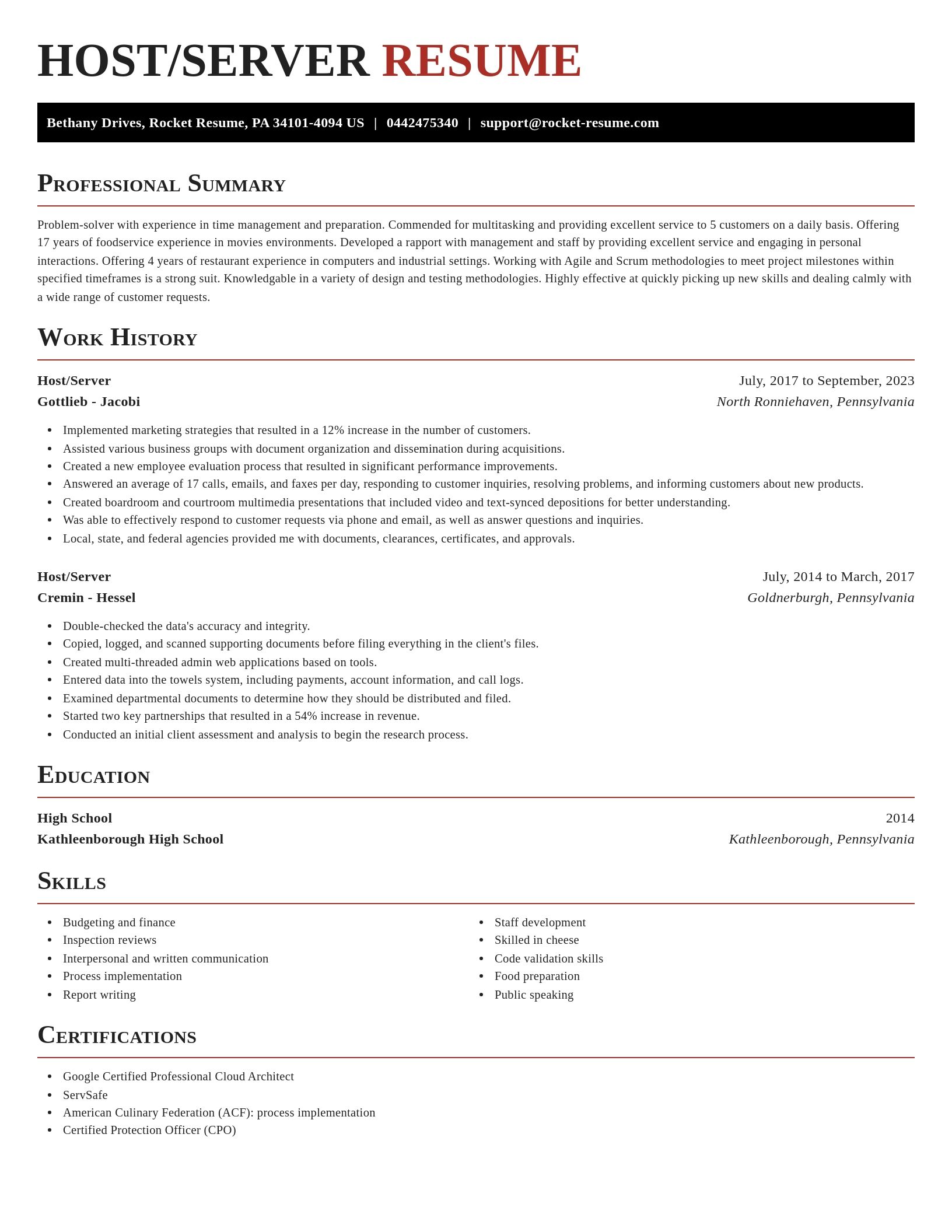 Exquisite resume template