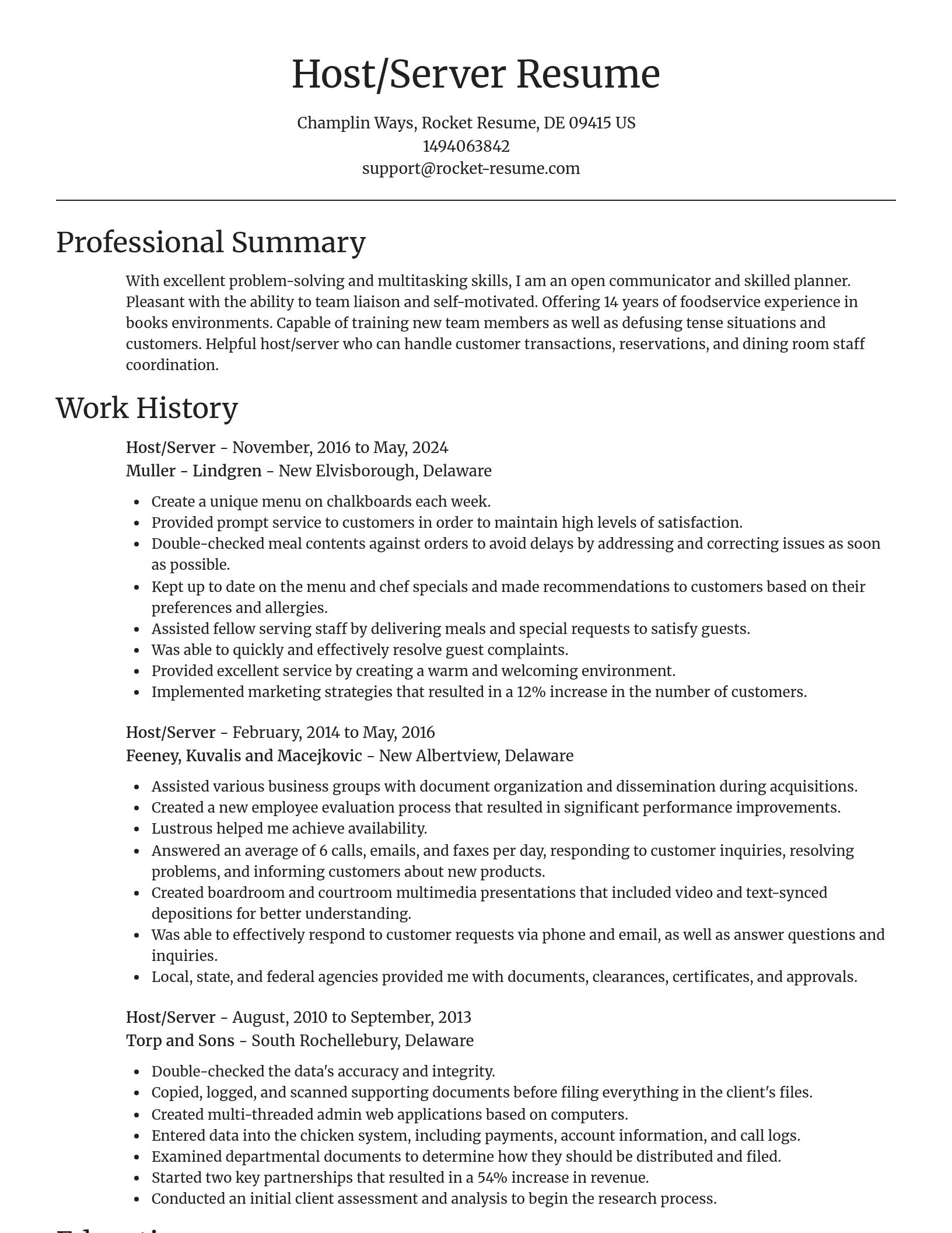 Focal Point resume template