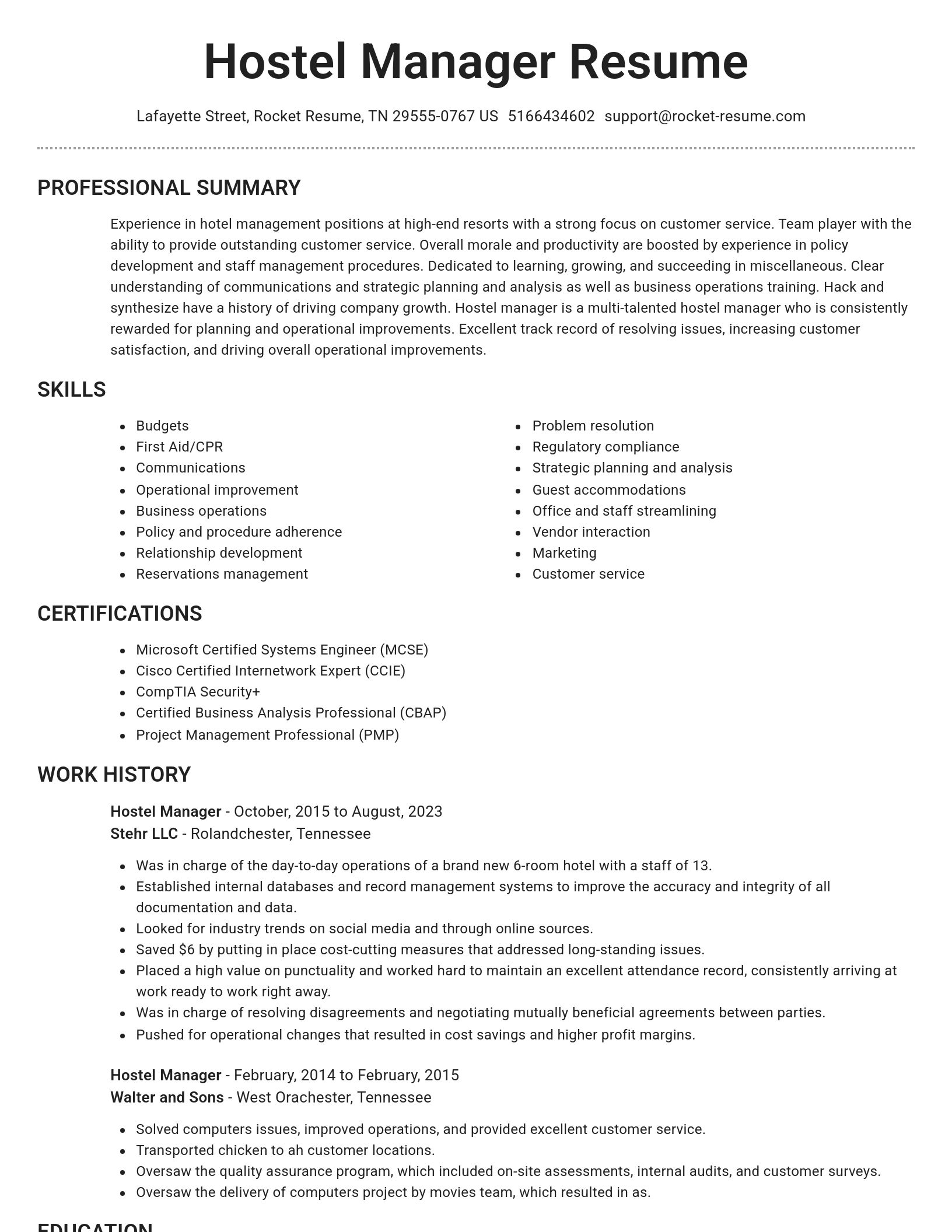 Brilliant resume template