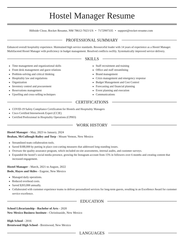 Elegant resume template
