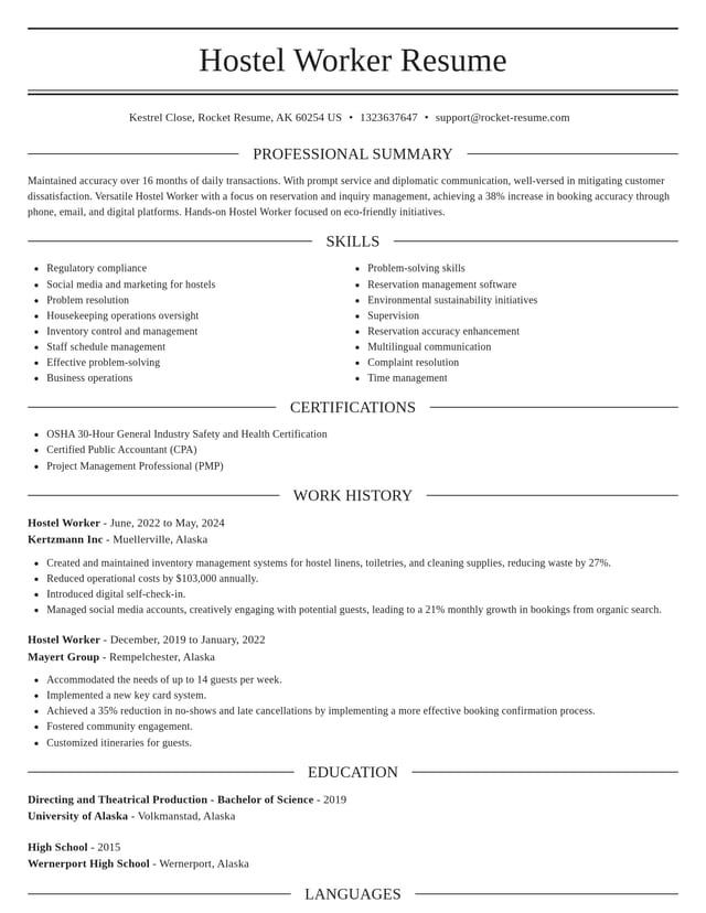 Elegant resume template