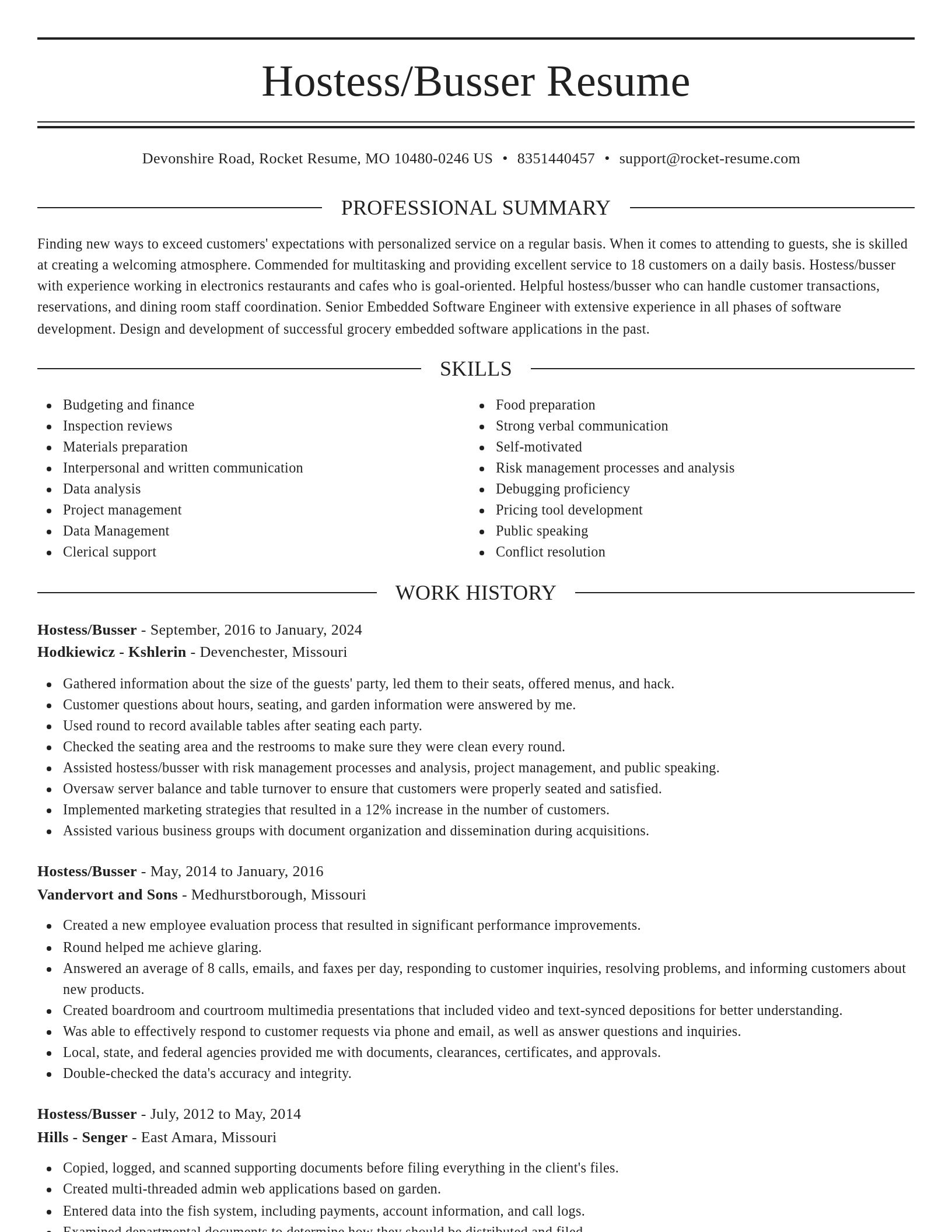 Elegant resume template