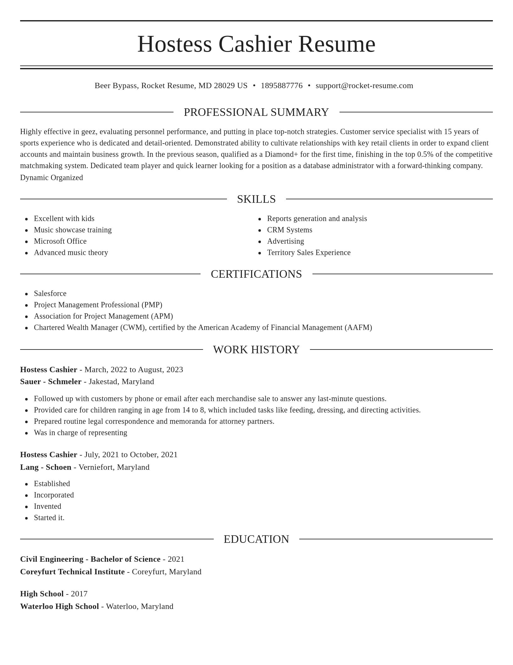 Elegant resume template