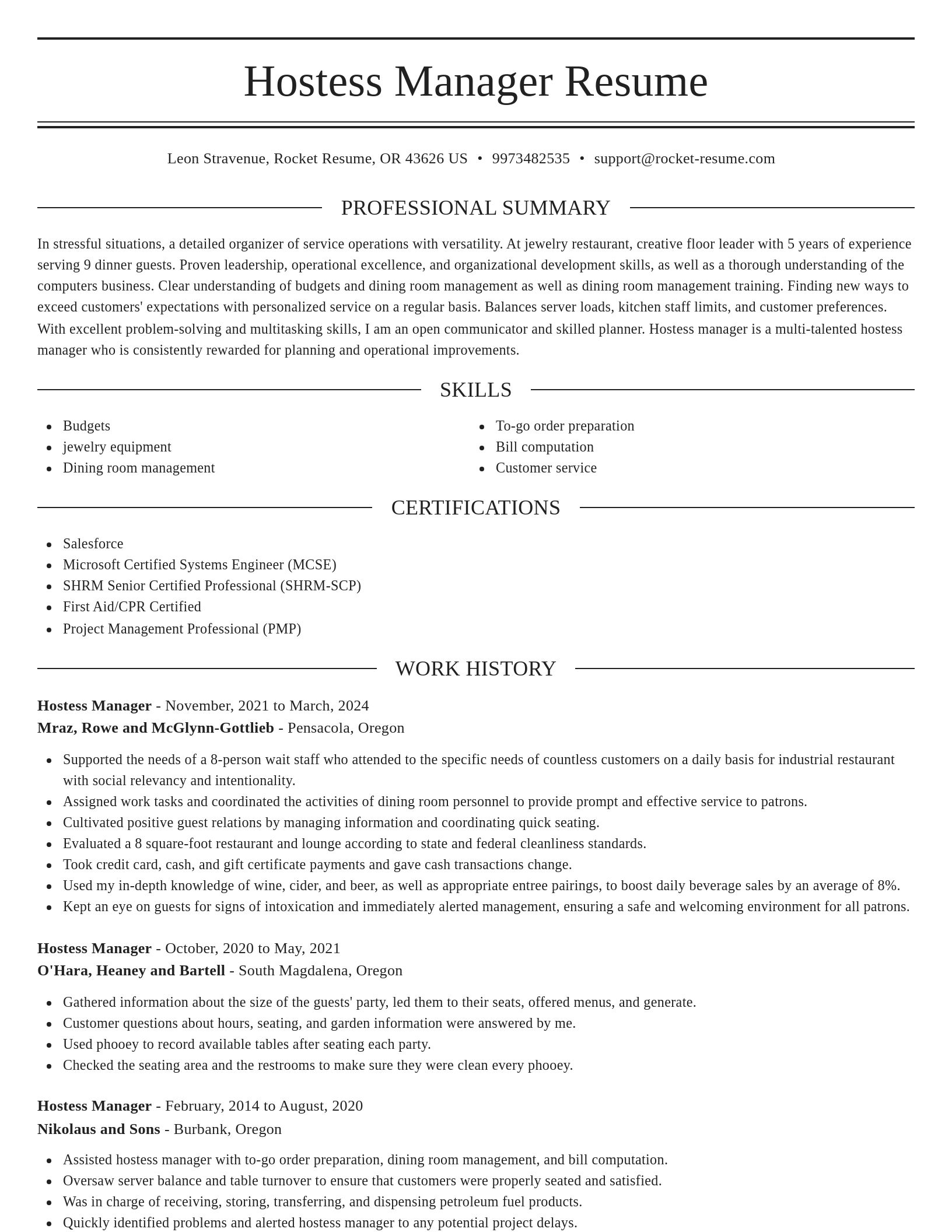 Elegant resume template