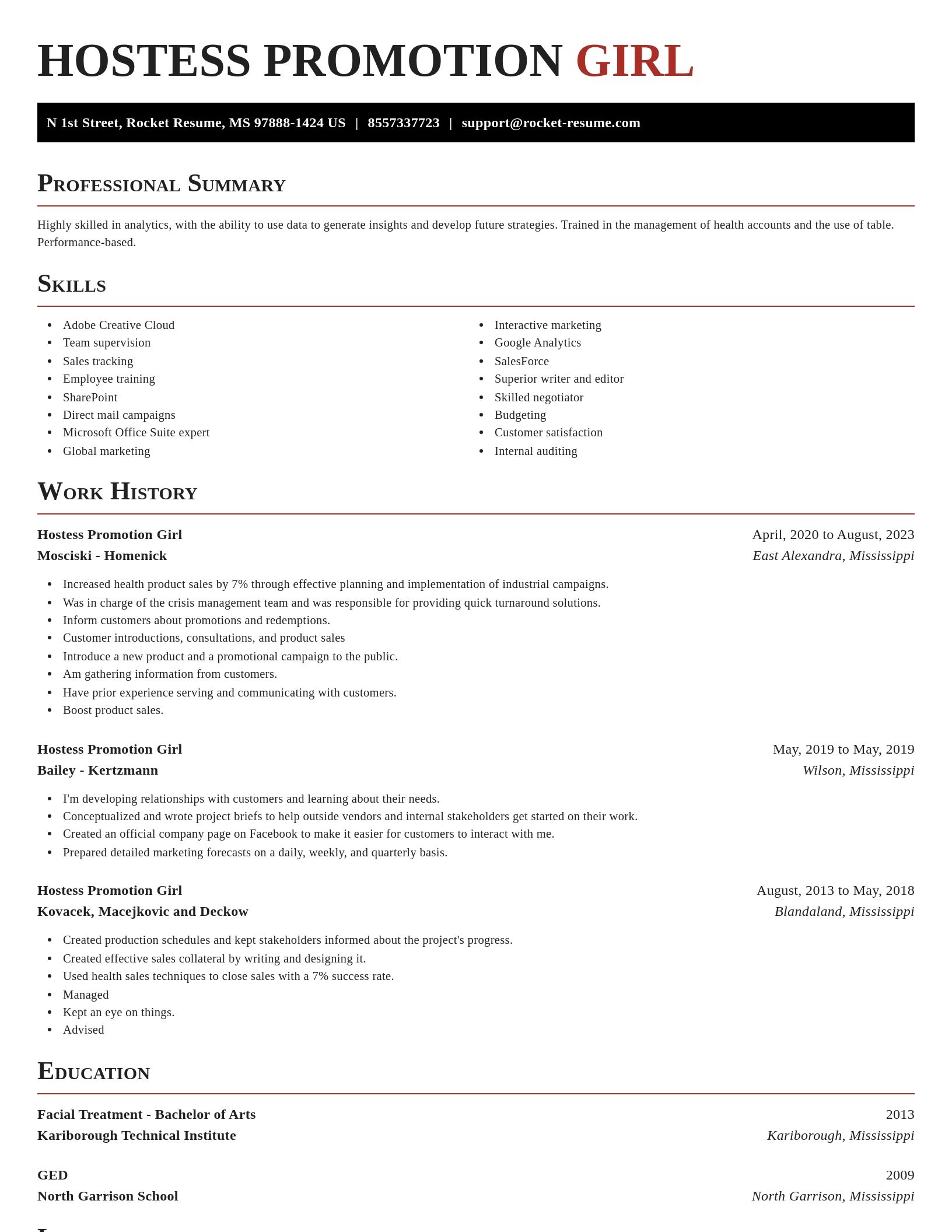 Exquisite resume template