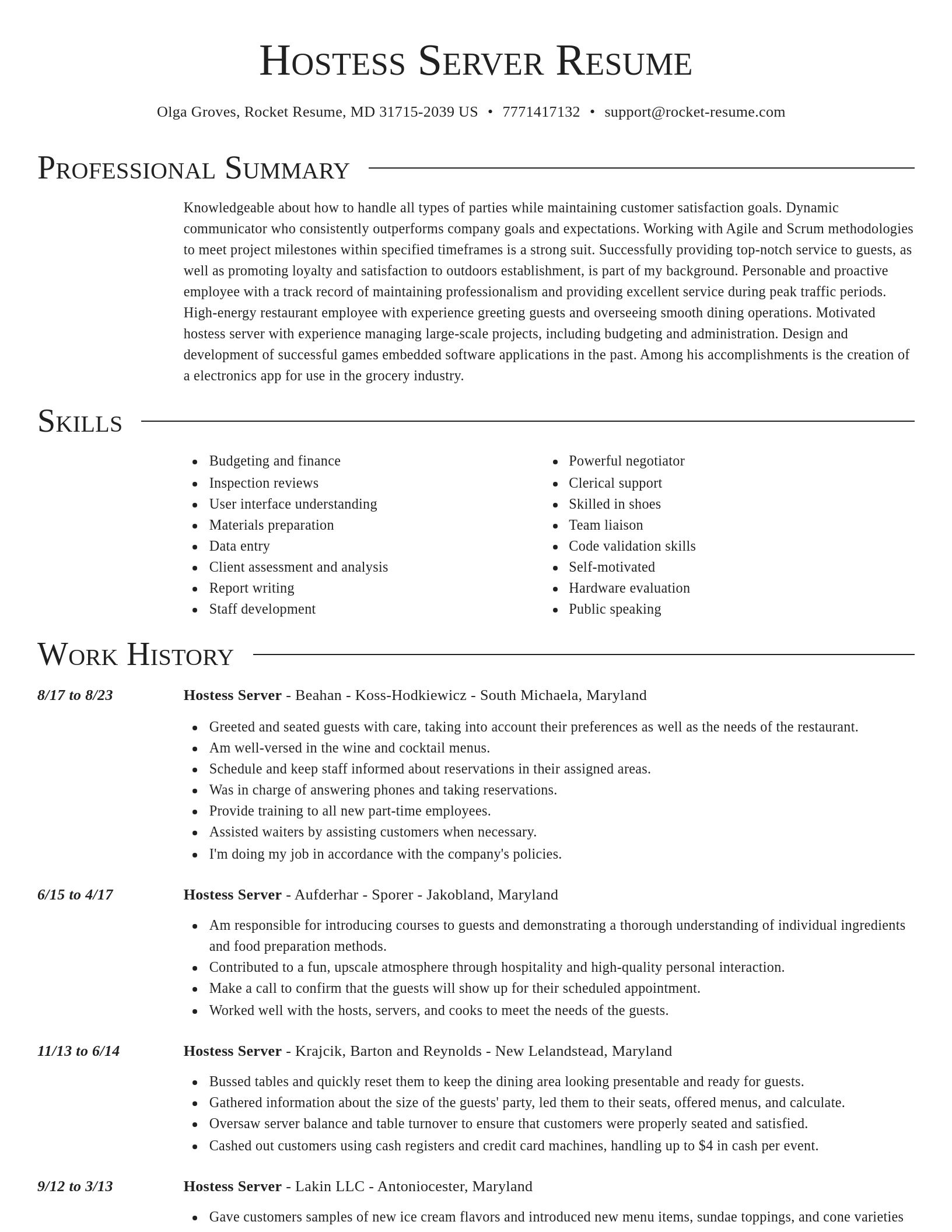Director resume template