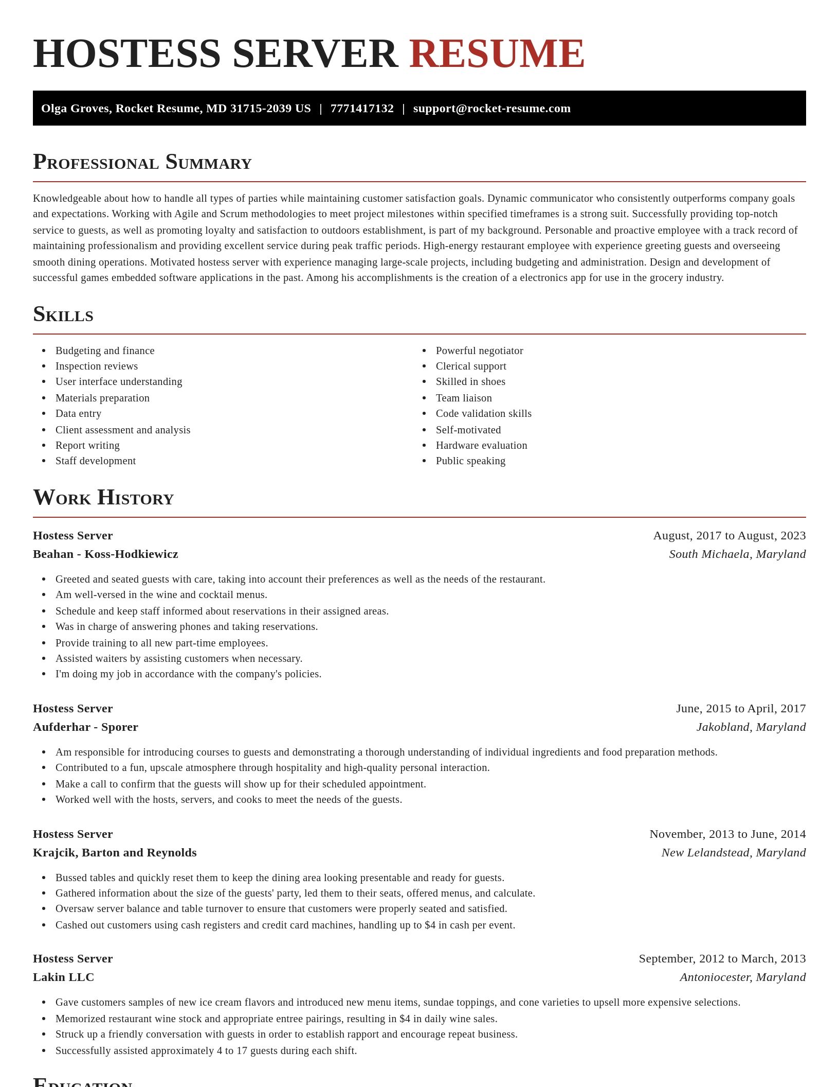 Exquisite resume template
