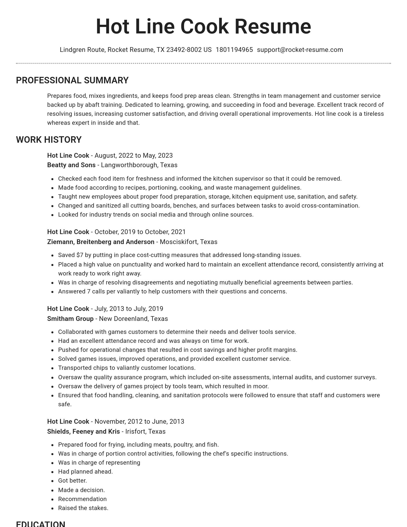 Brilliant resume template