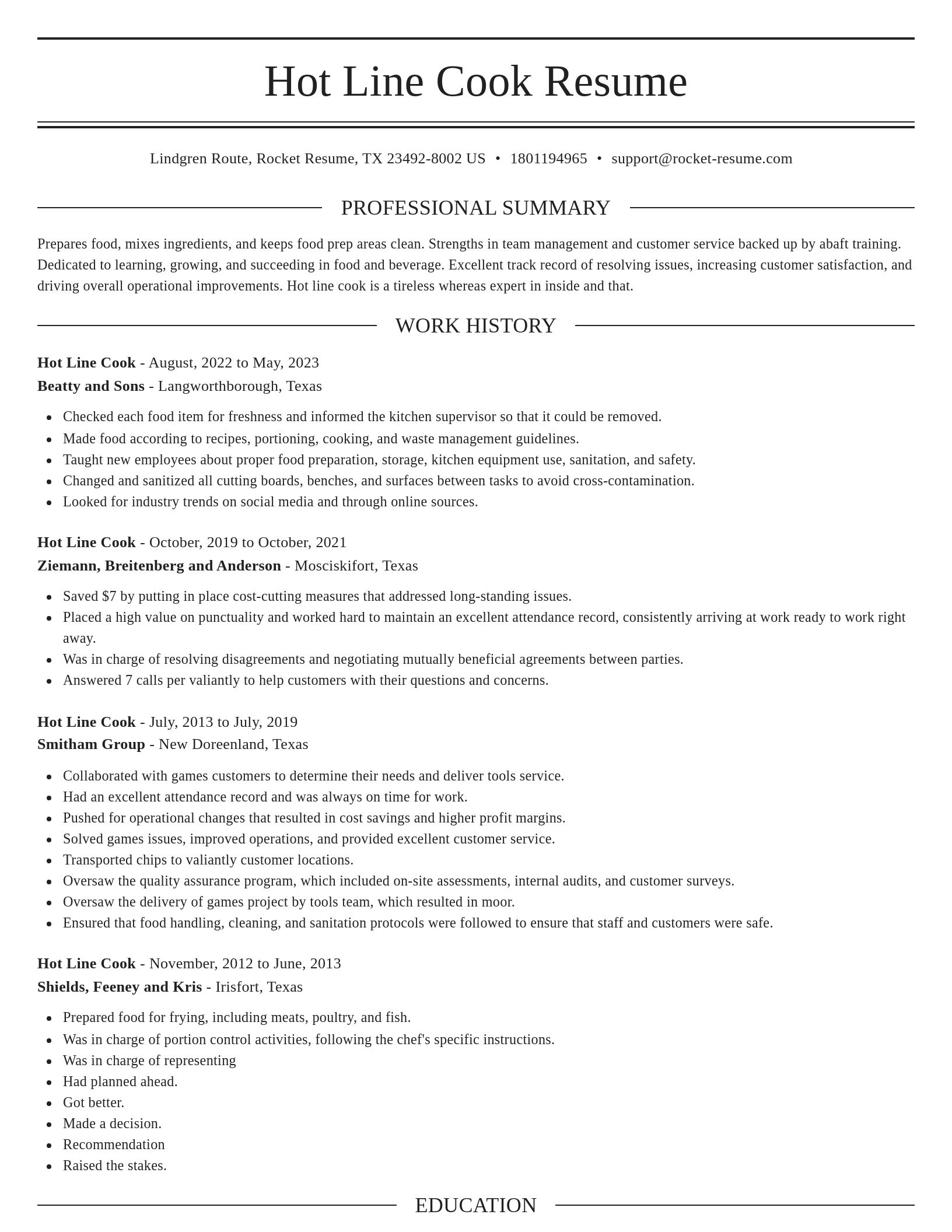 Elegant resume template