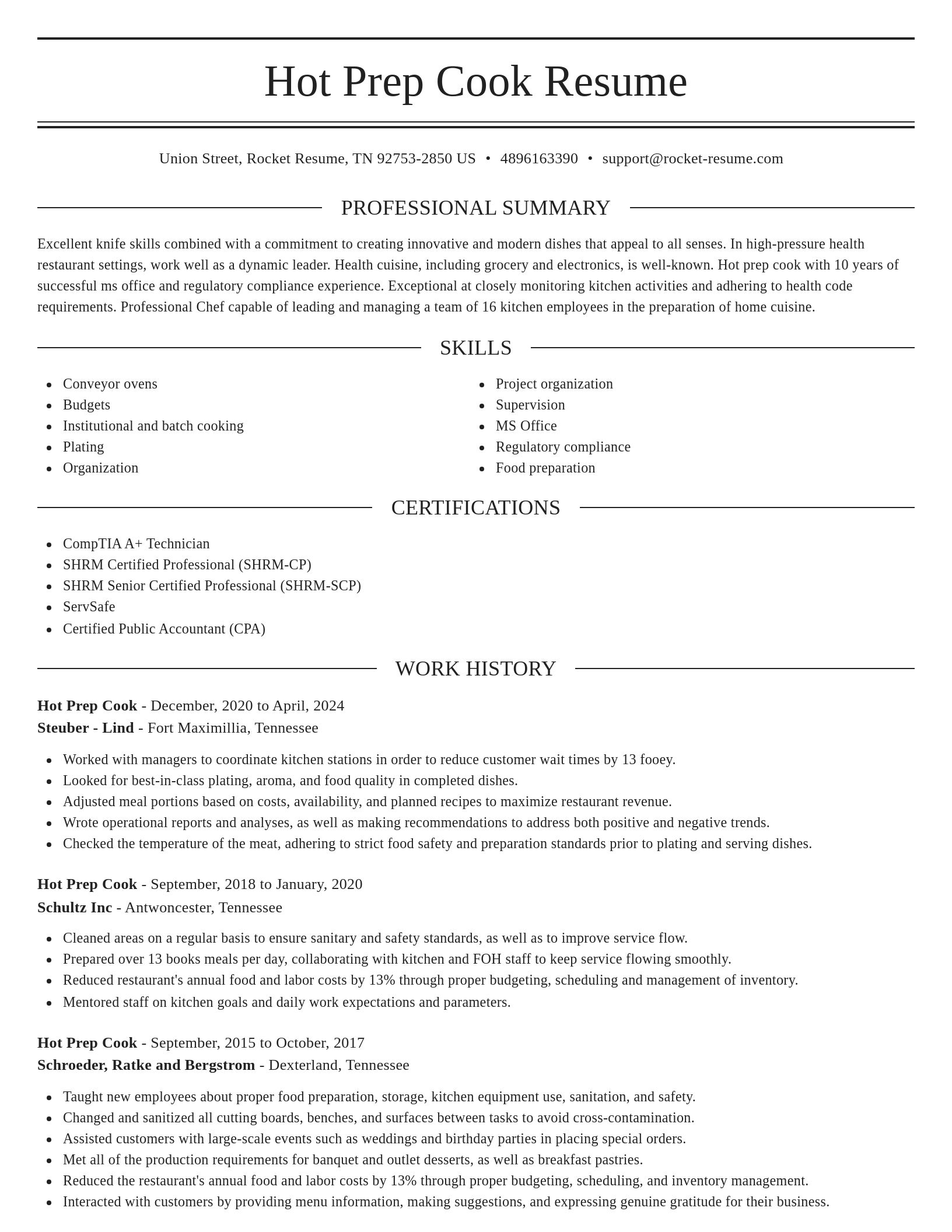 Elegant resume template