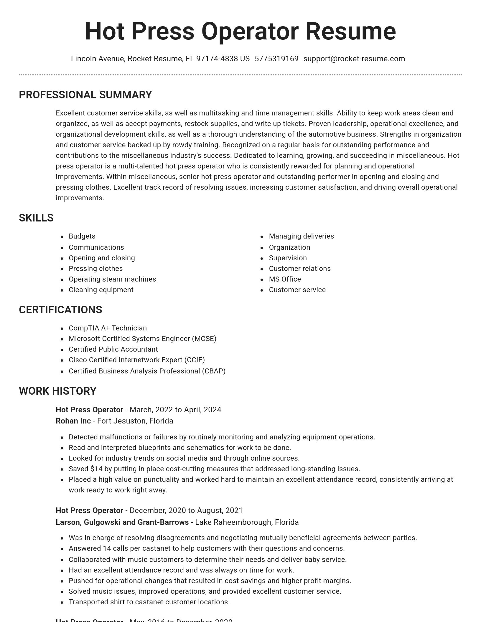 Brilliant resume template