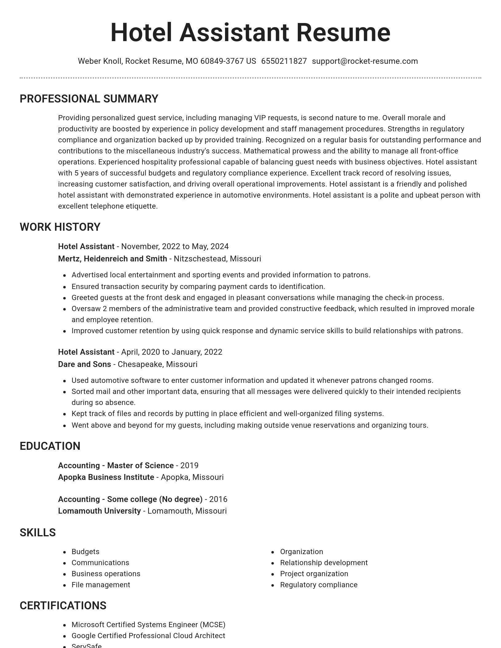 Brilliant resume template