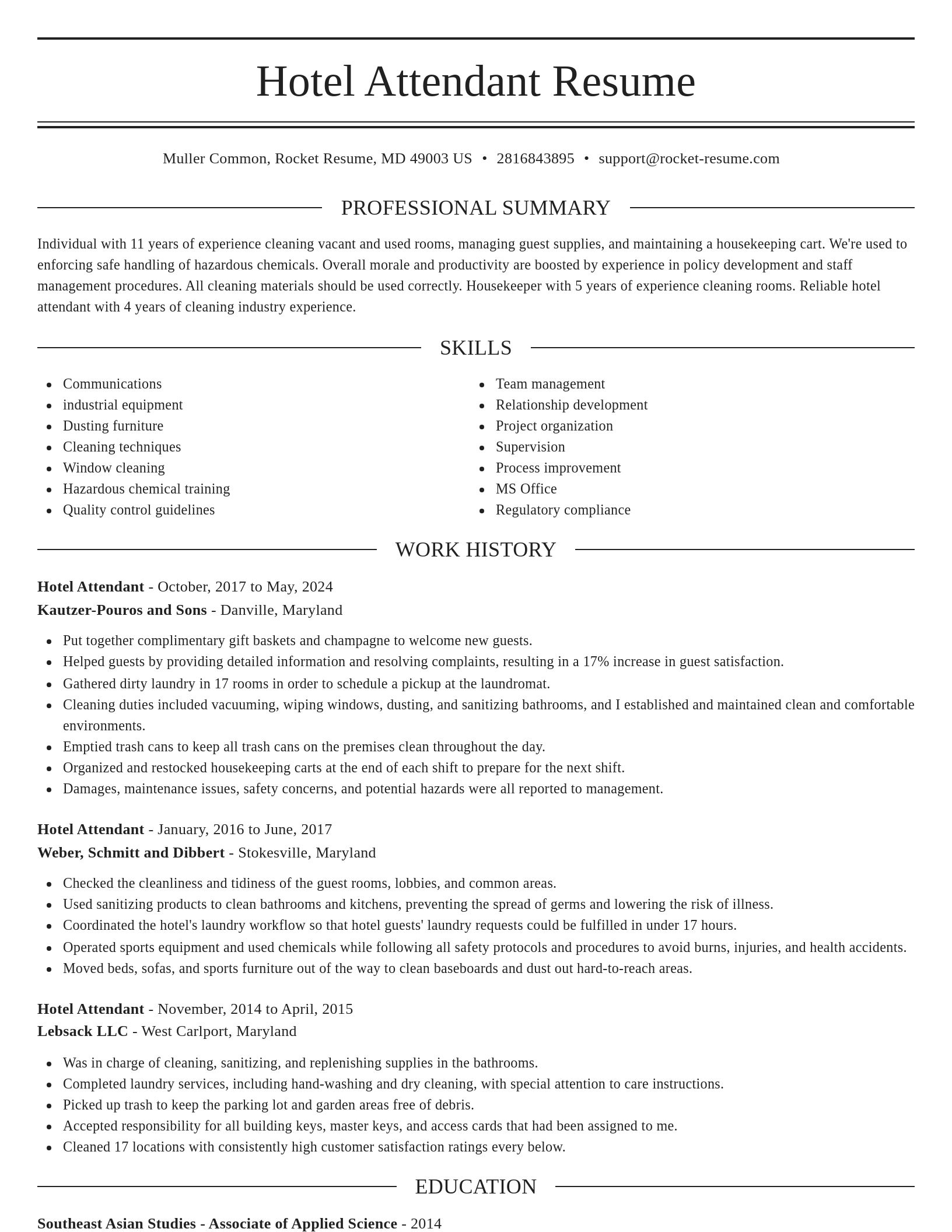 Elegant resume template