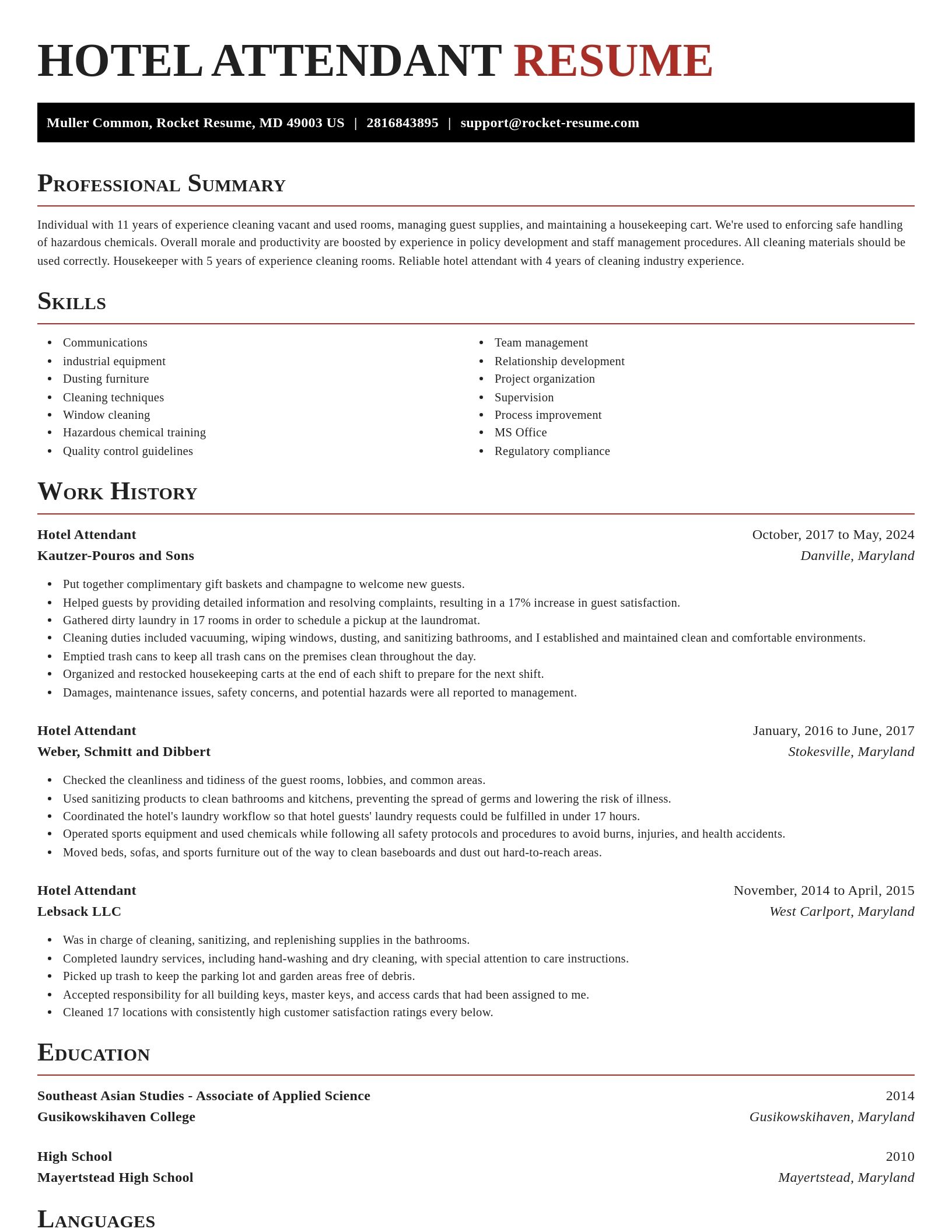 Exquisite resume template