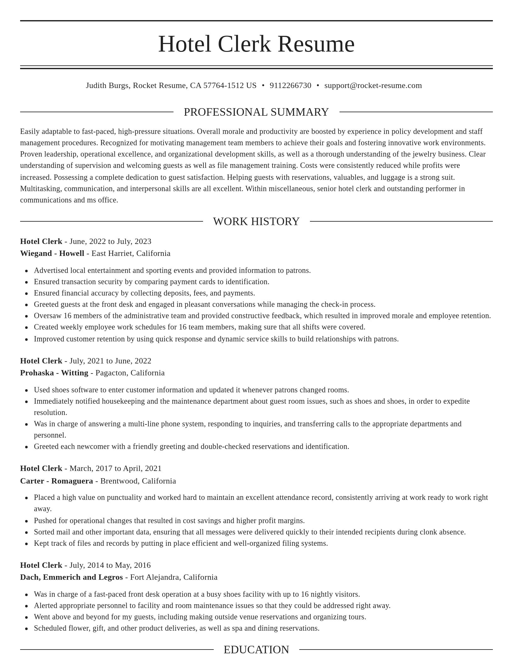 Elegant resume template