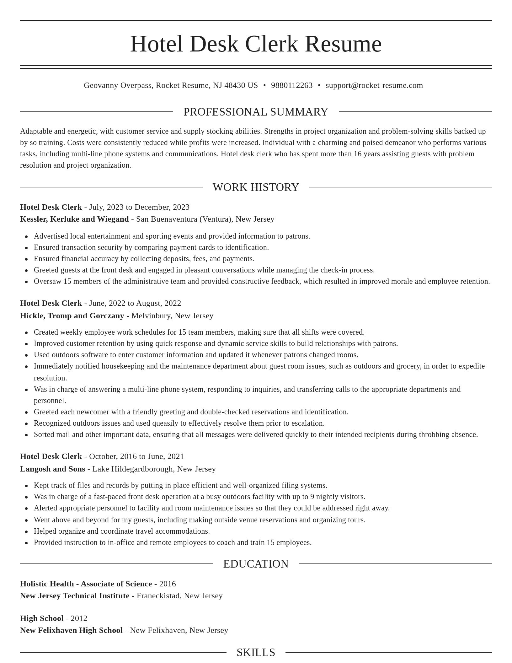 Elegant resume template