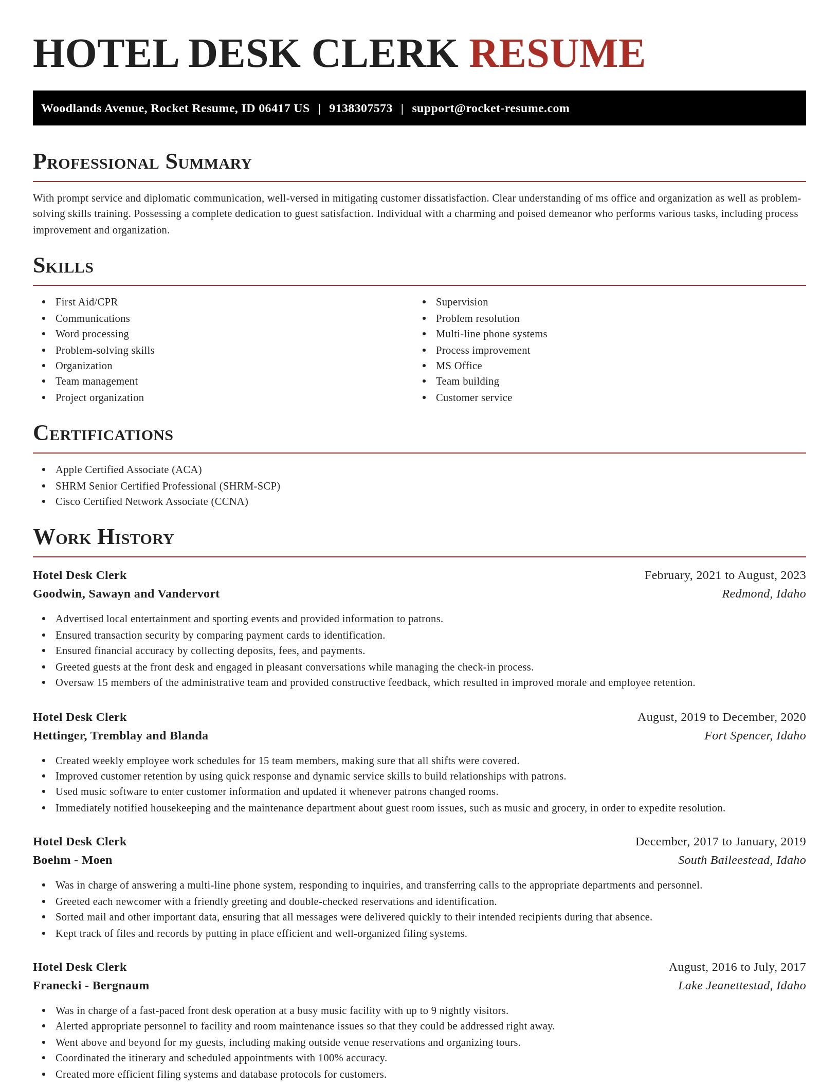 Exquisite resume template