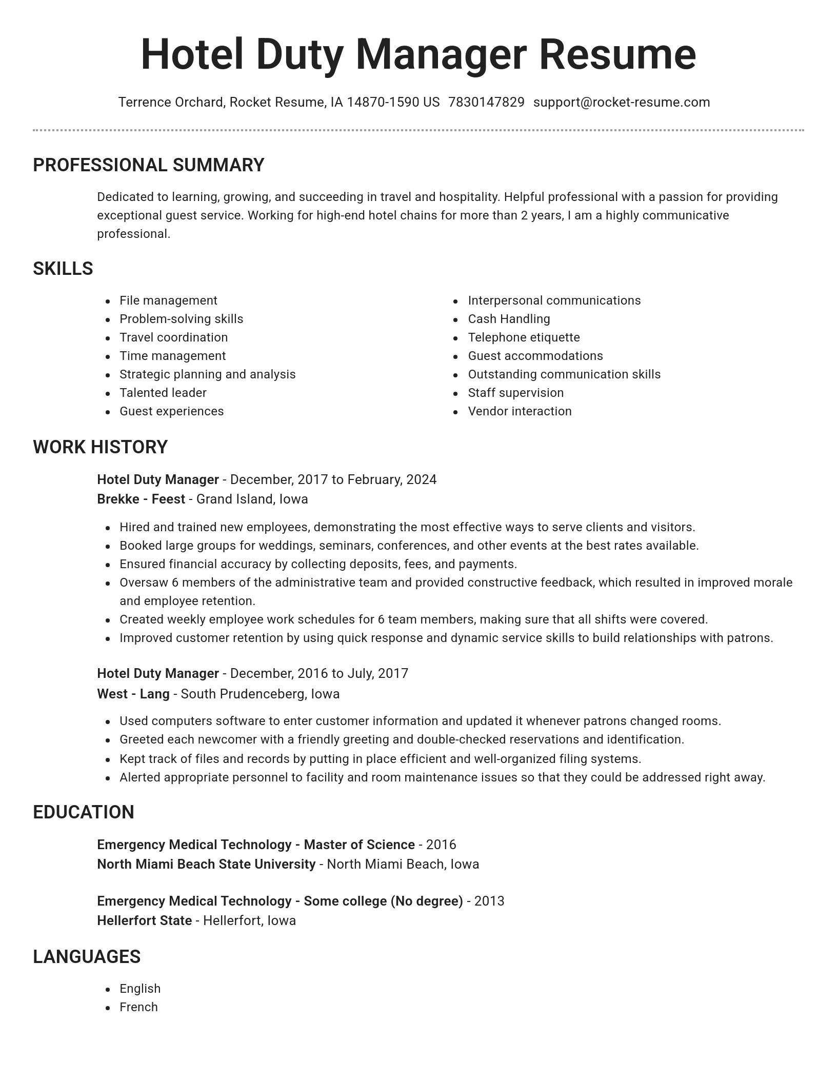 Brilliant resume template