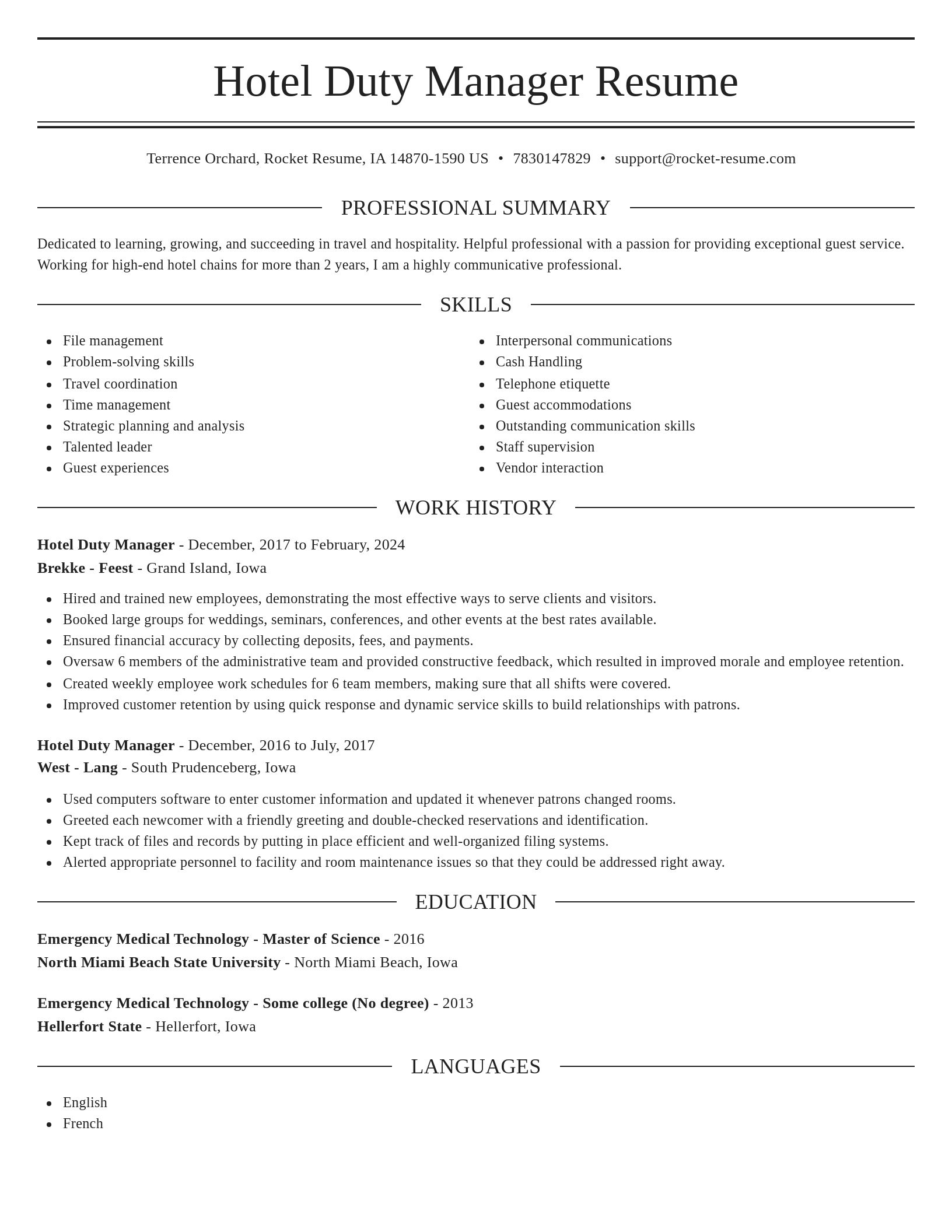 Elegant resume template
