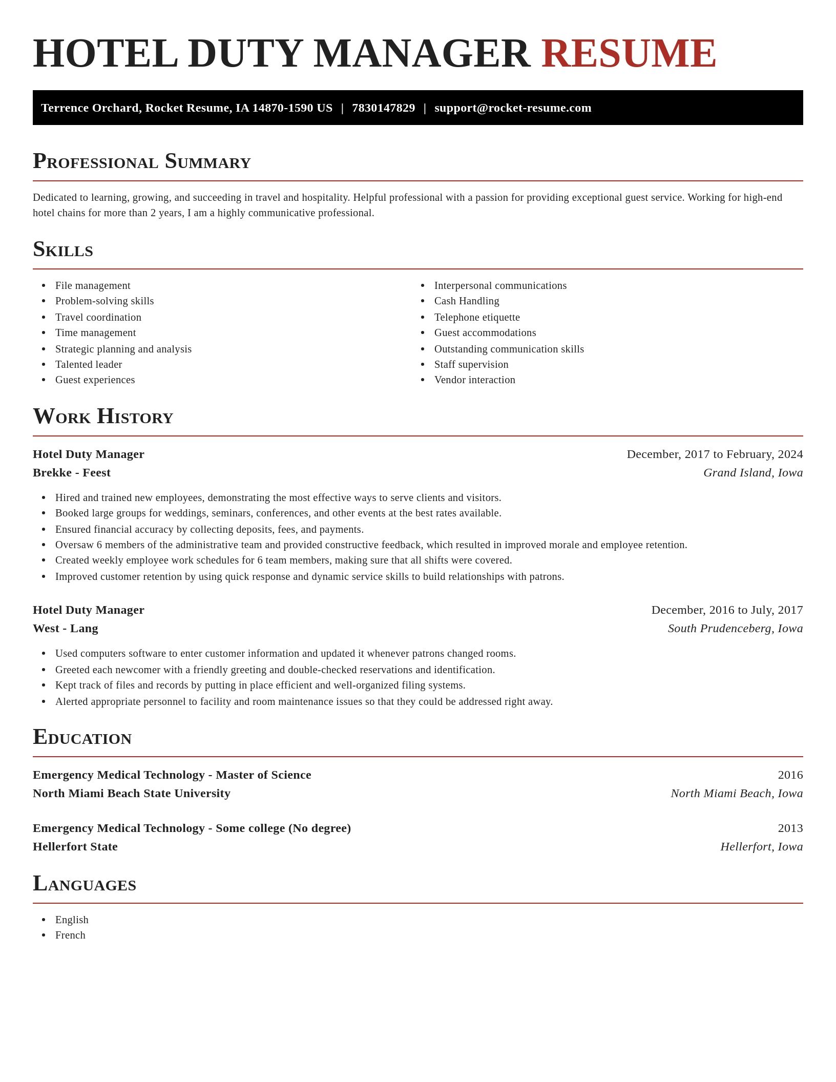 Exquisite resume template