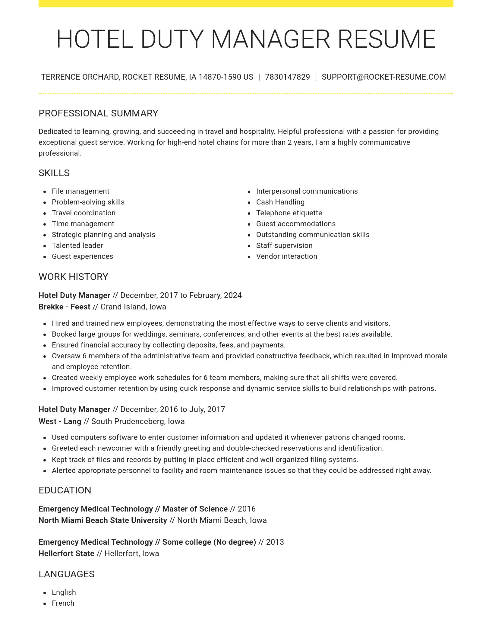 Grand resume template