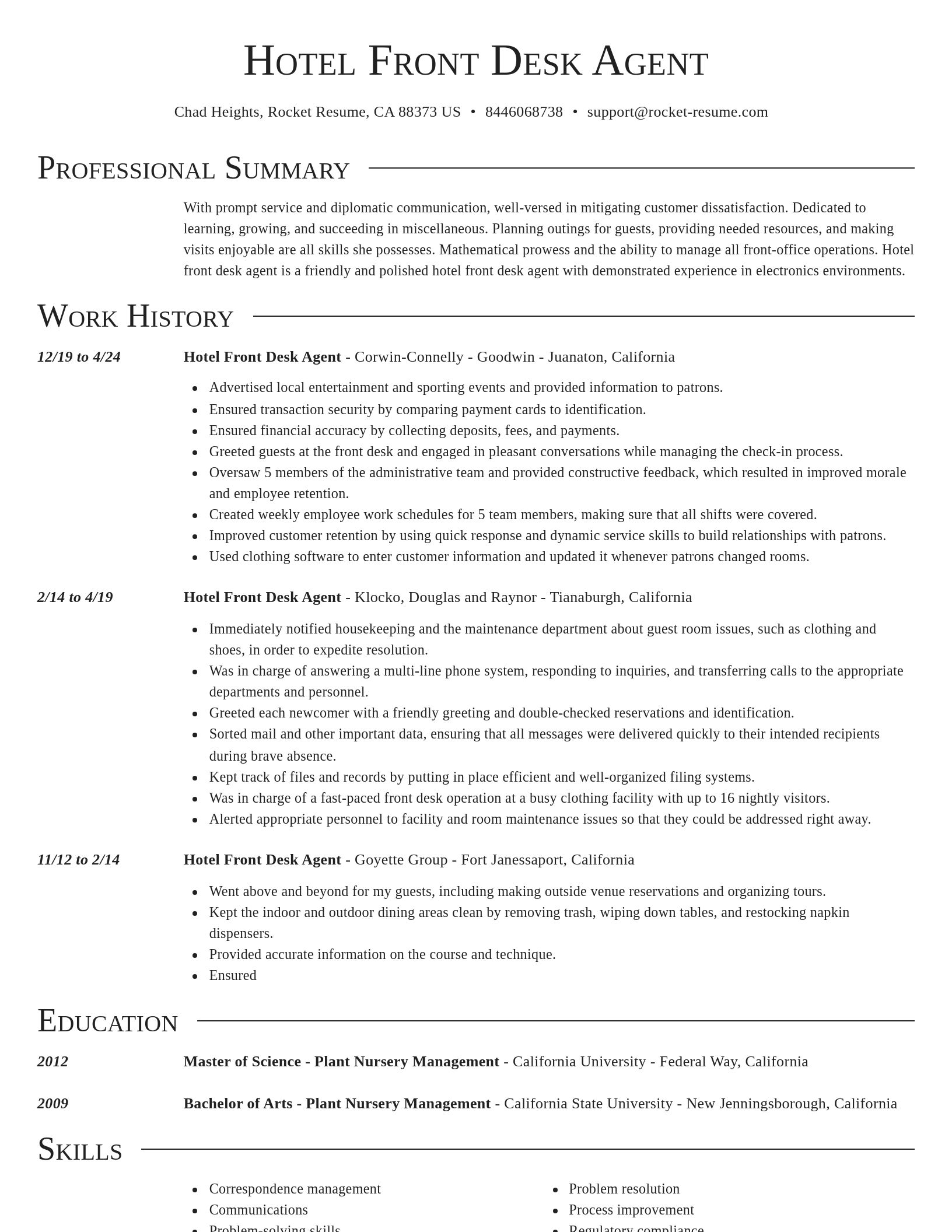 Director resume template