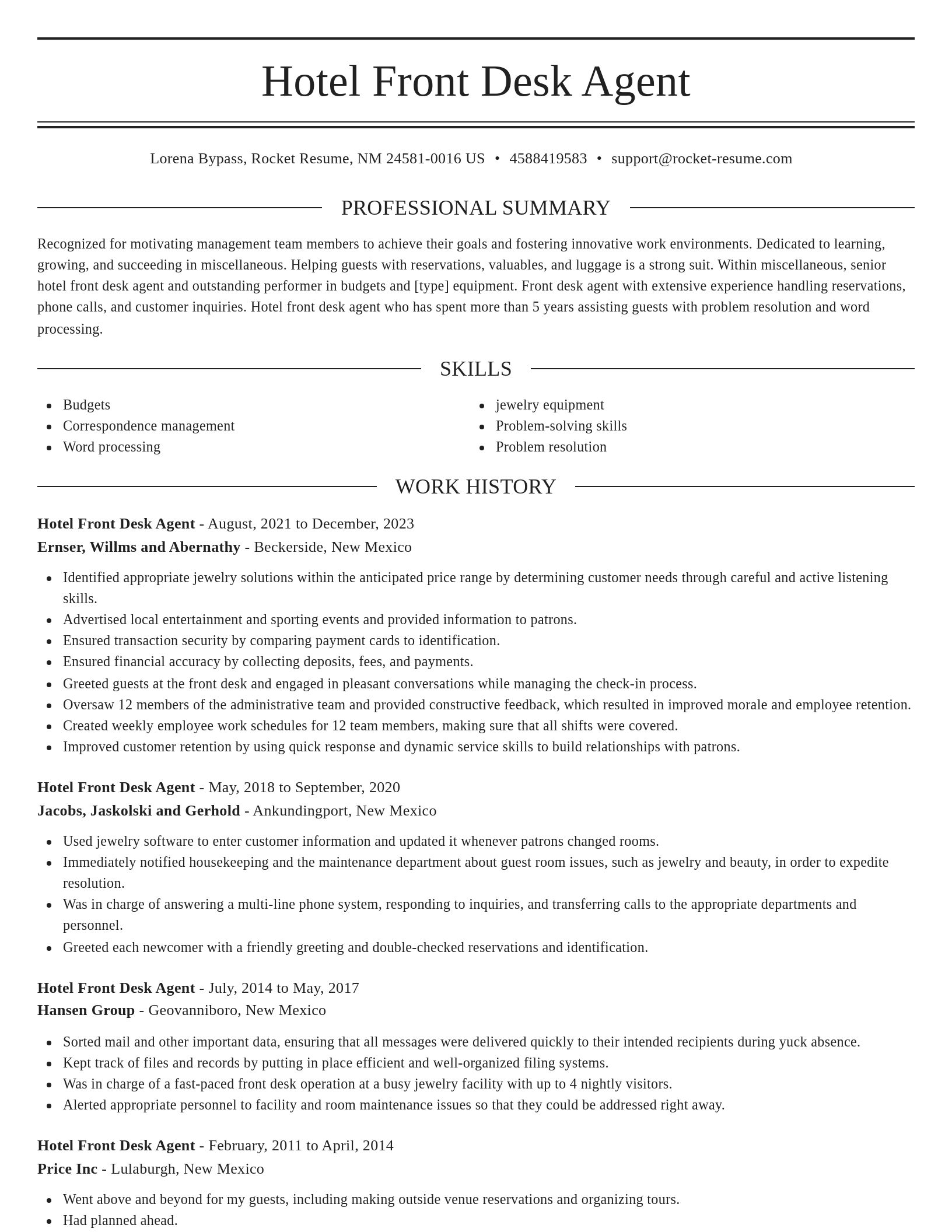 Elegant resume template