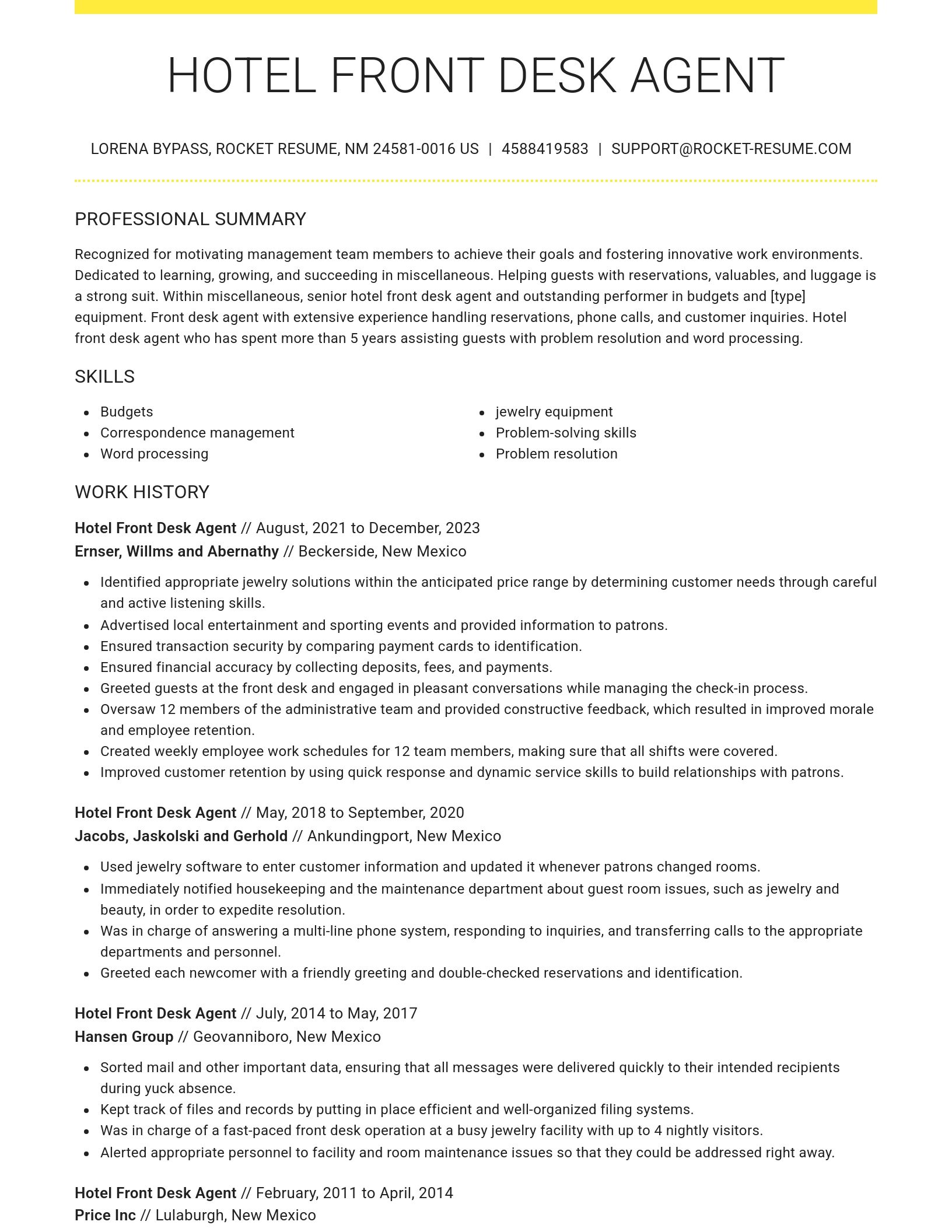 Grand resume template