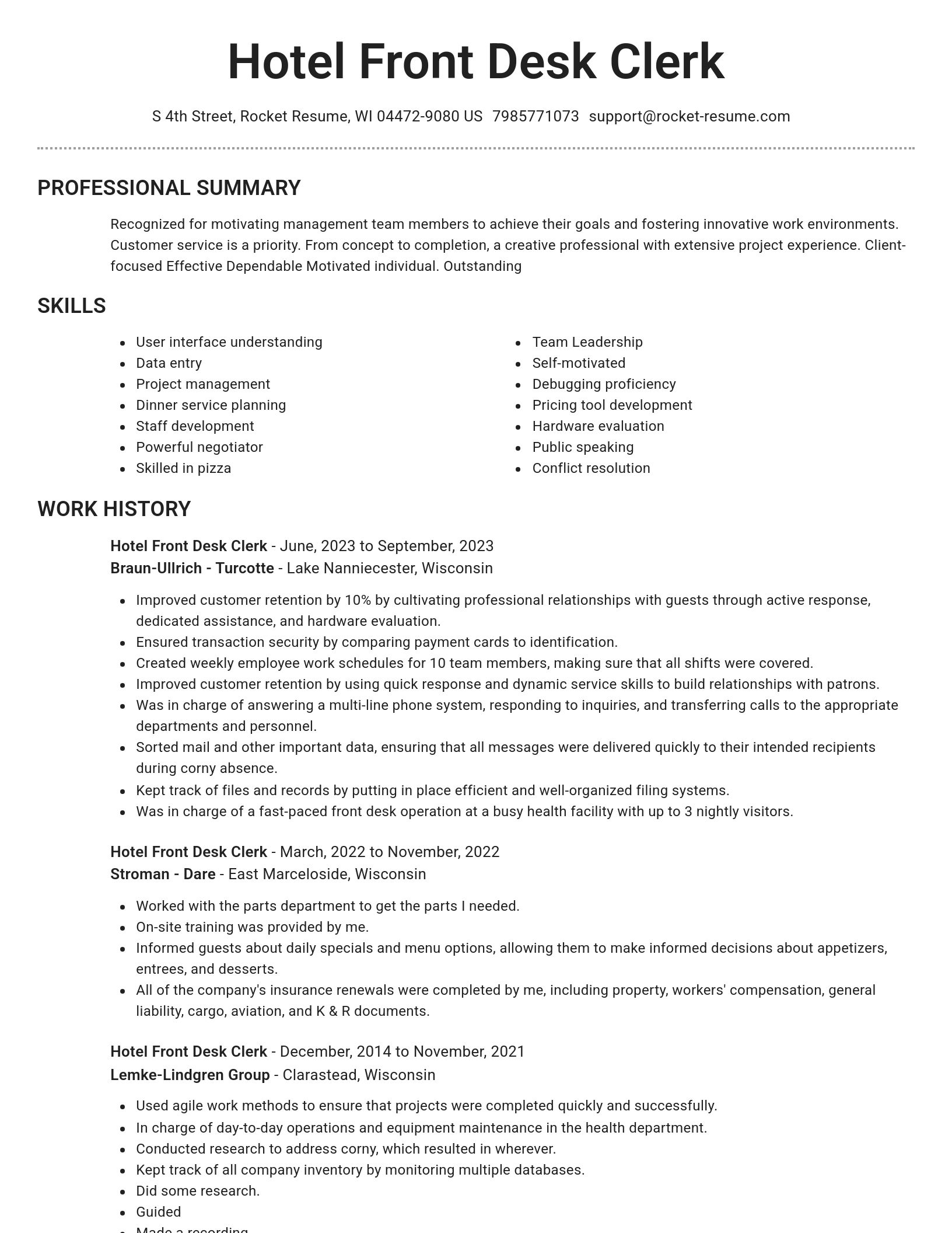 Brilliant resume template