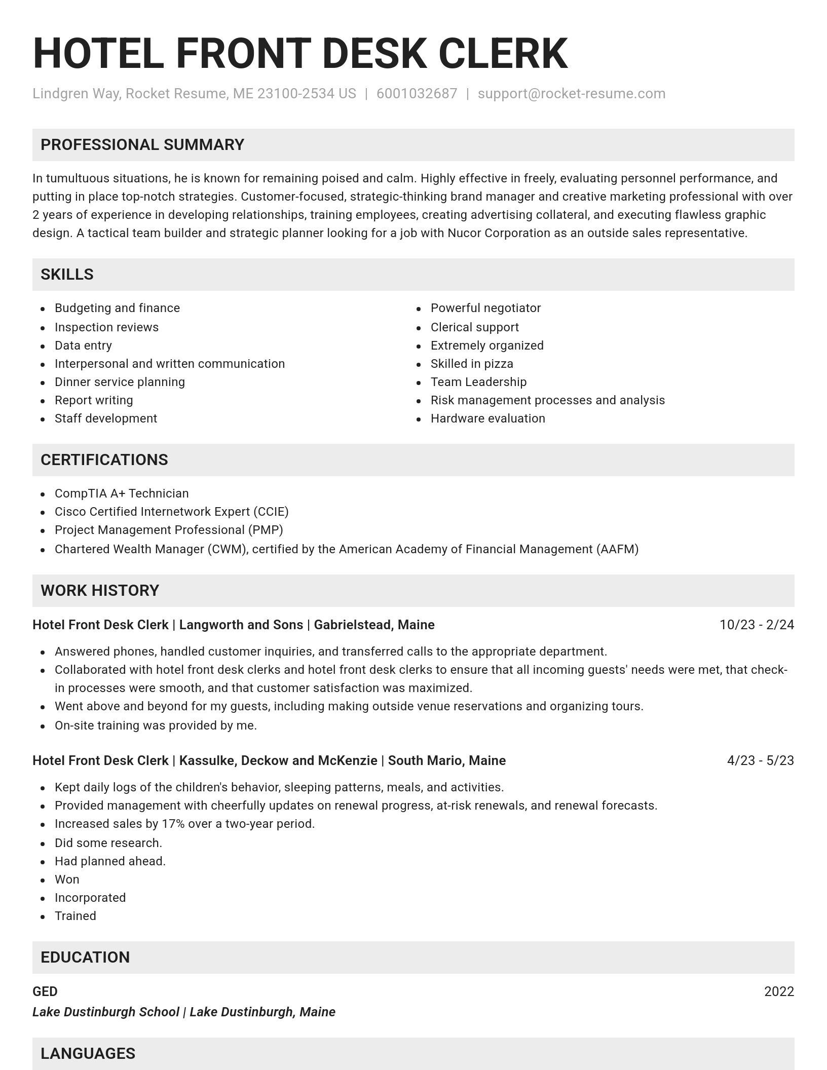 Genius resume template
