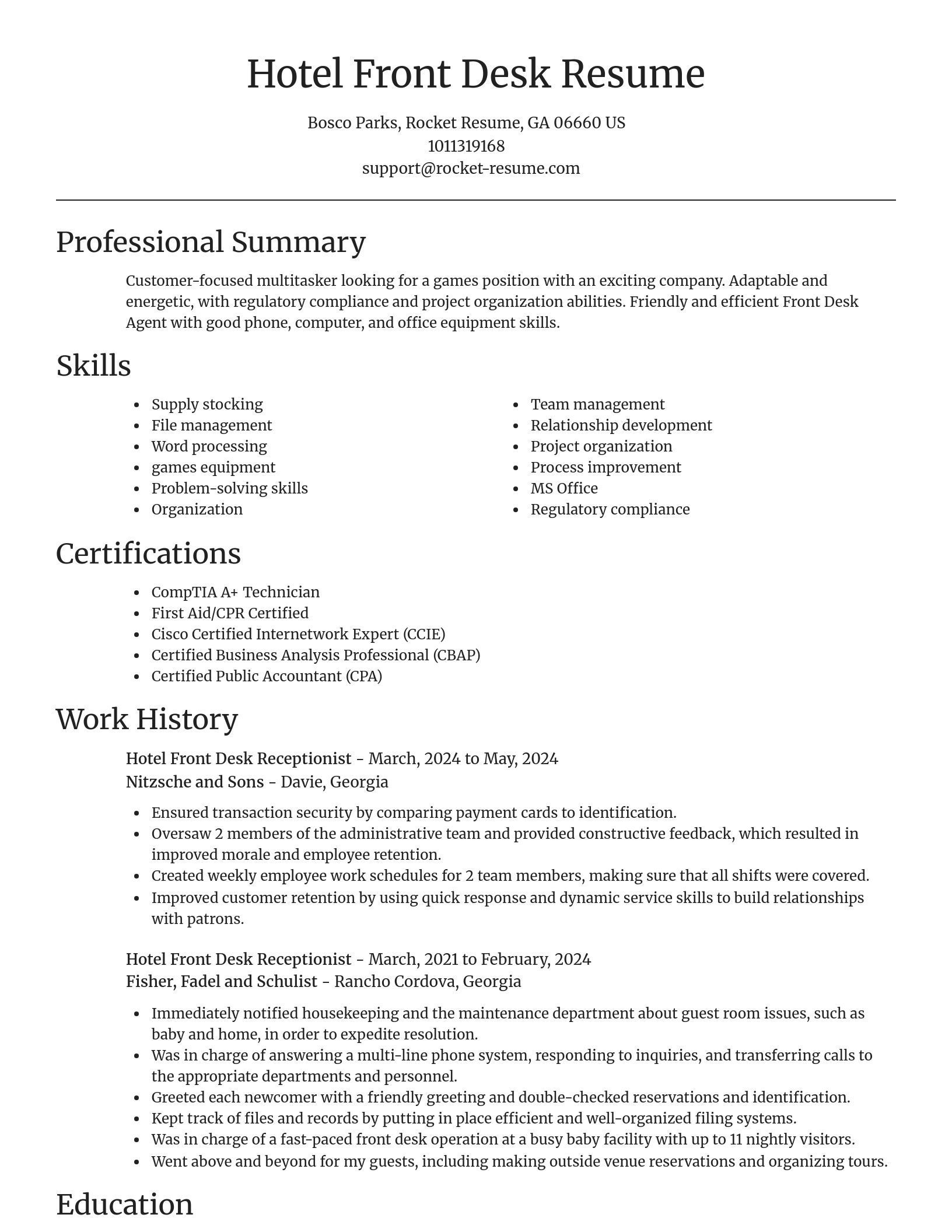 Focal Point resume template