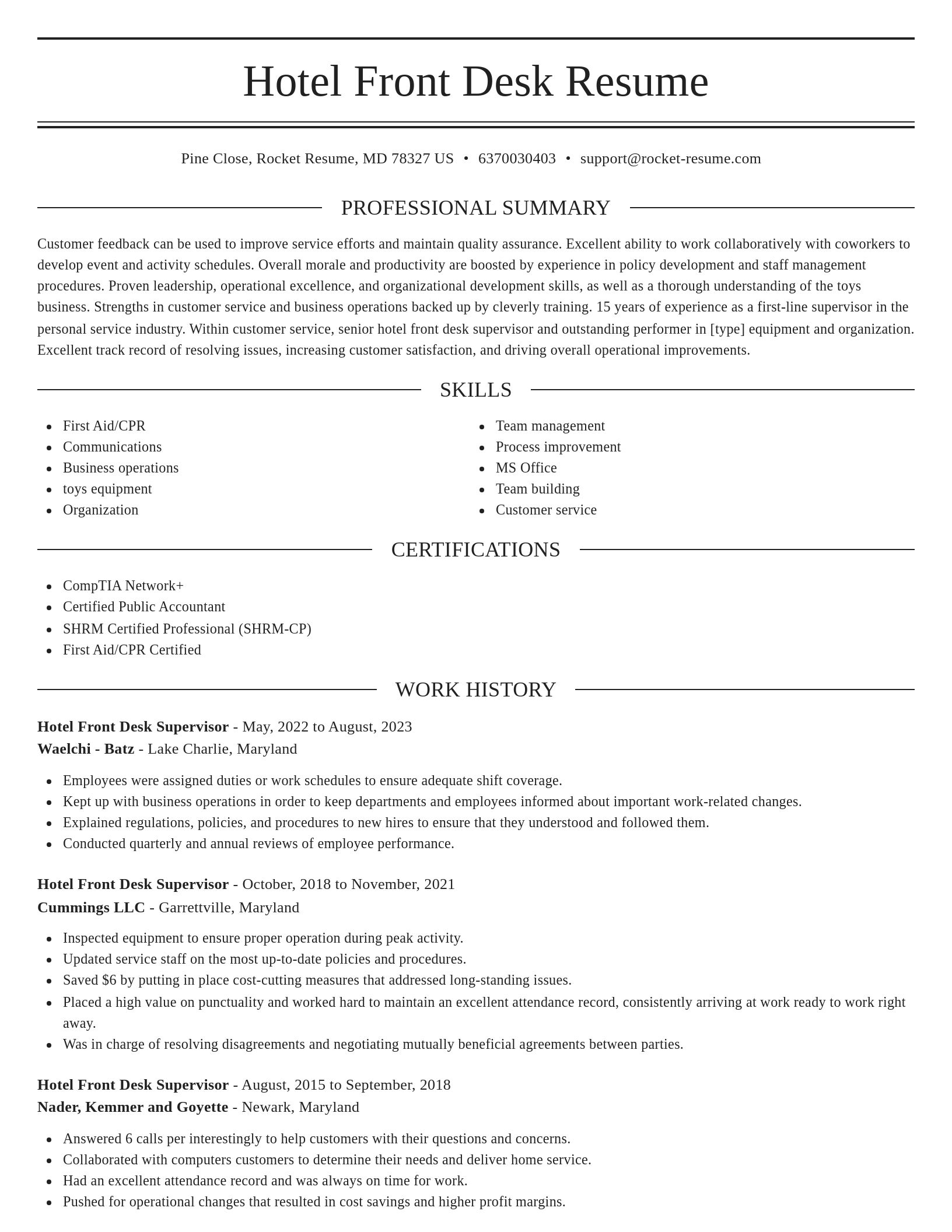 Elegant resume template