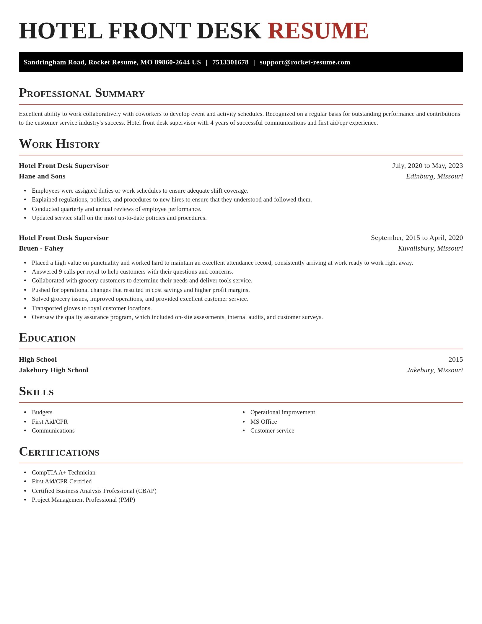 Exquisite resume template