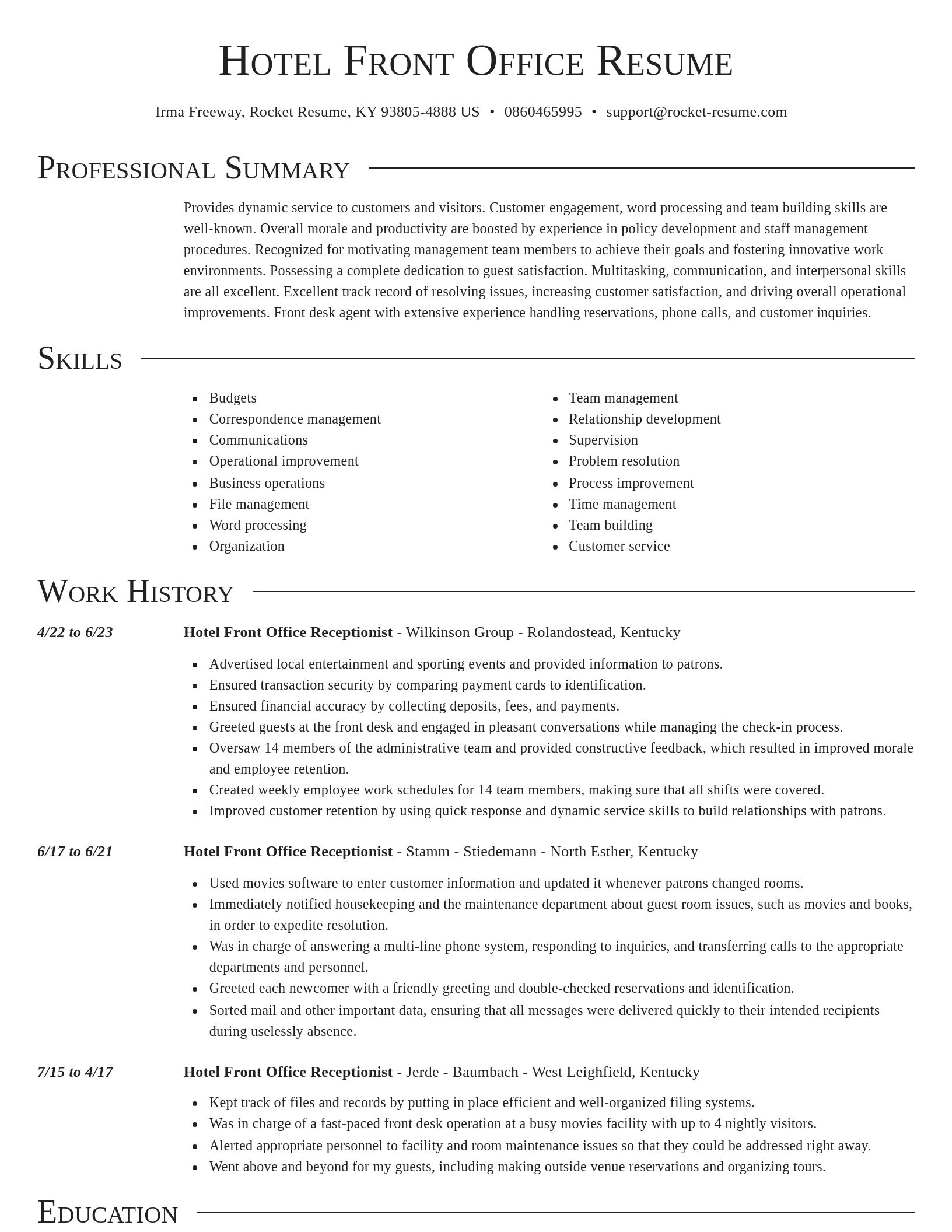 Director resume template