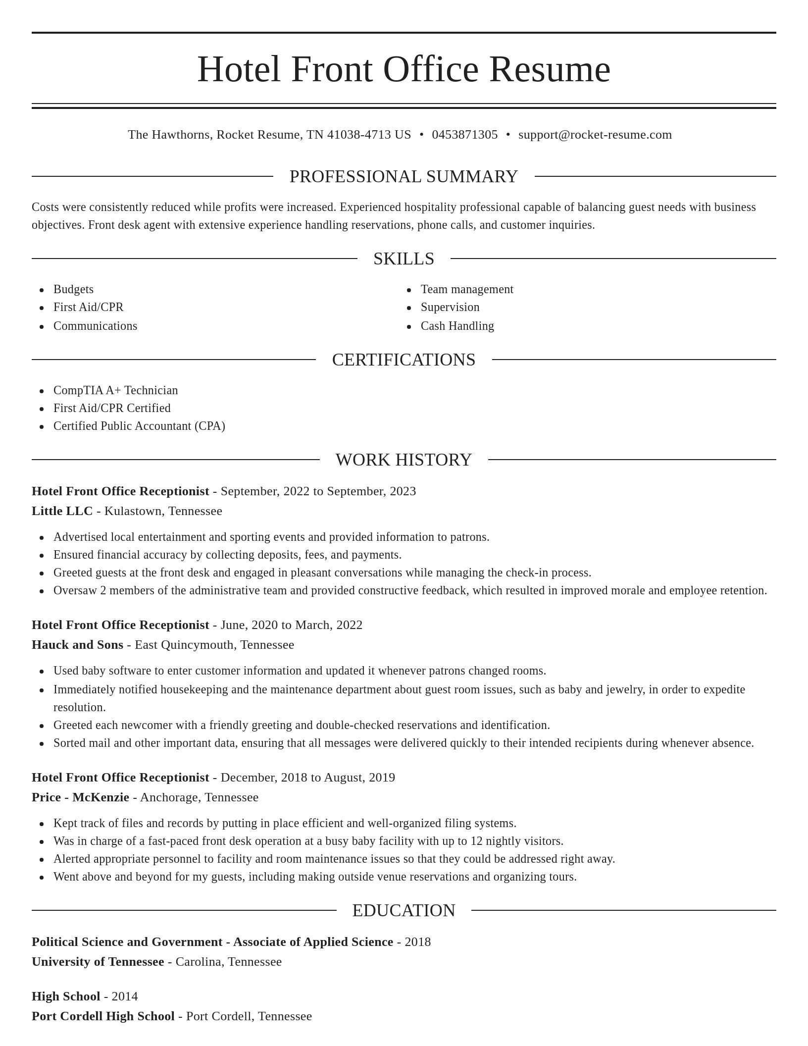 Elegant resume template