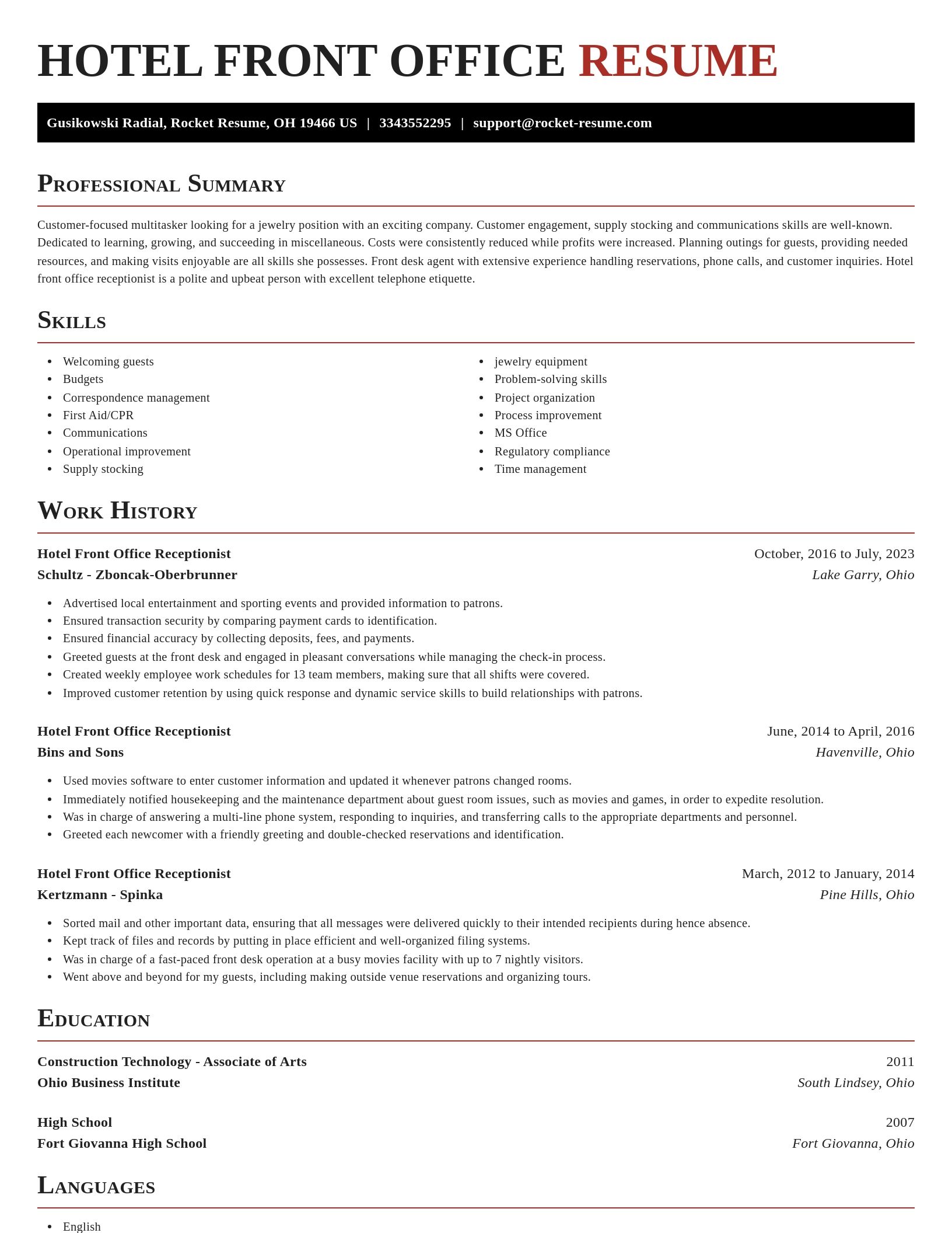 Exquisite resume template